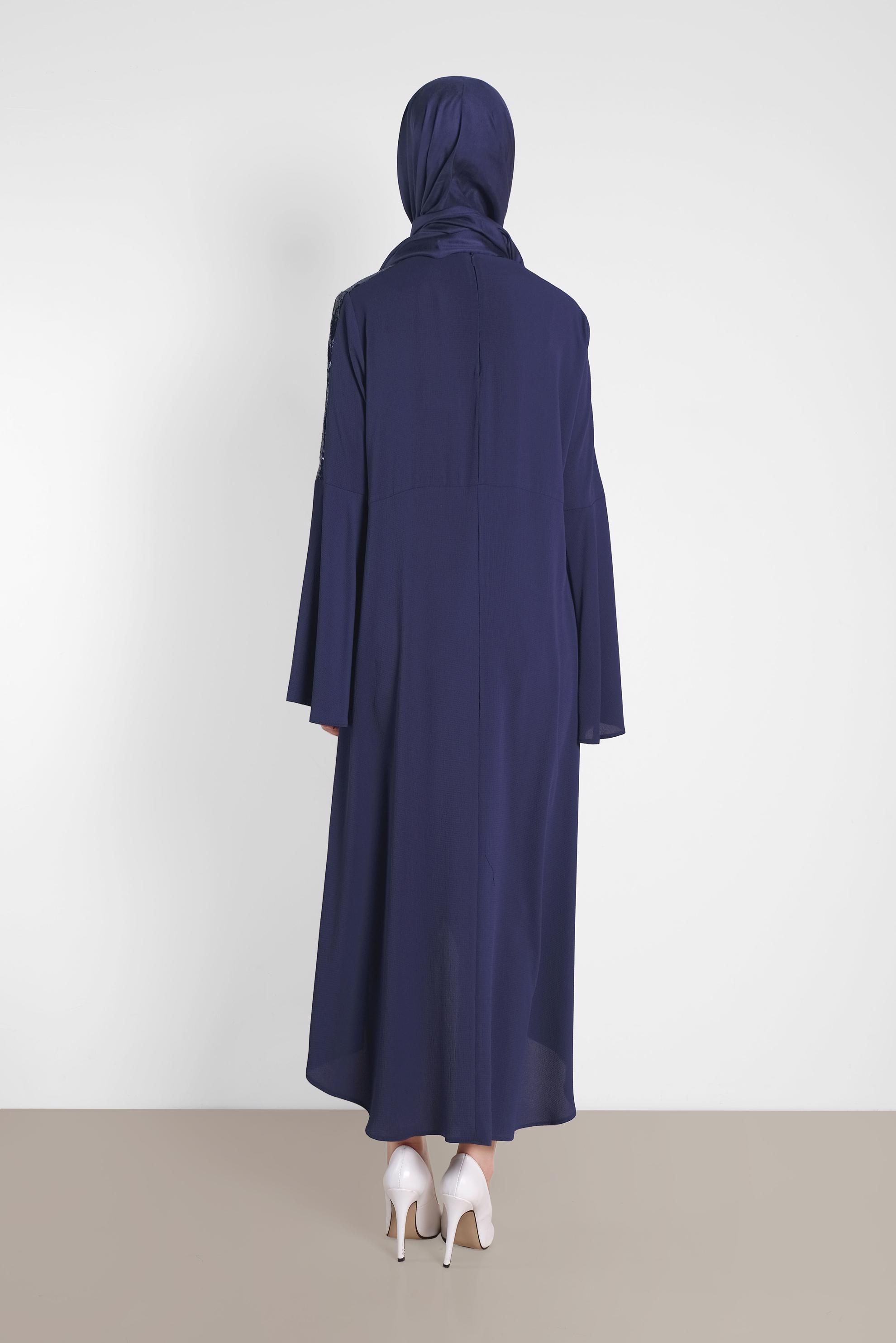 Tesettür giyim LACİVERT ASİMETRİK KESİM SALAŞ TUNİK 4262