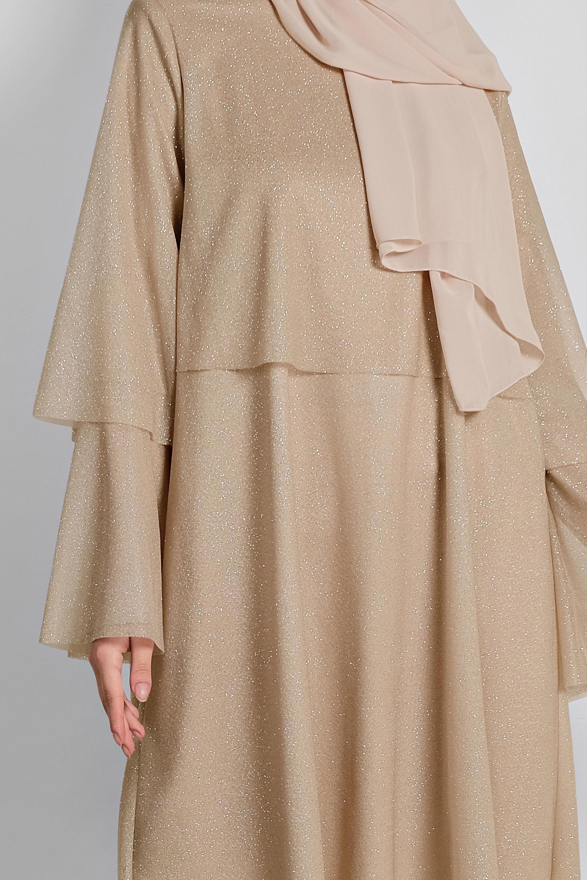 Tesettür giyim ALTIN SİMLİ GENİŞ KESİM TUNİK 4316