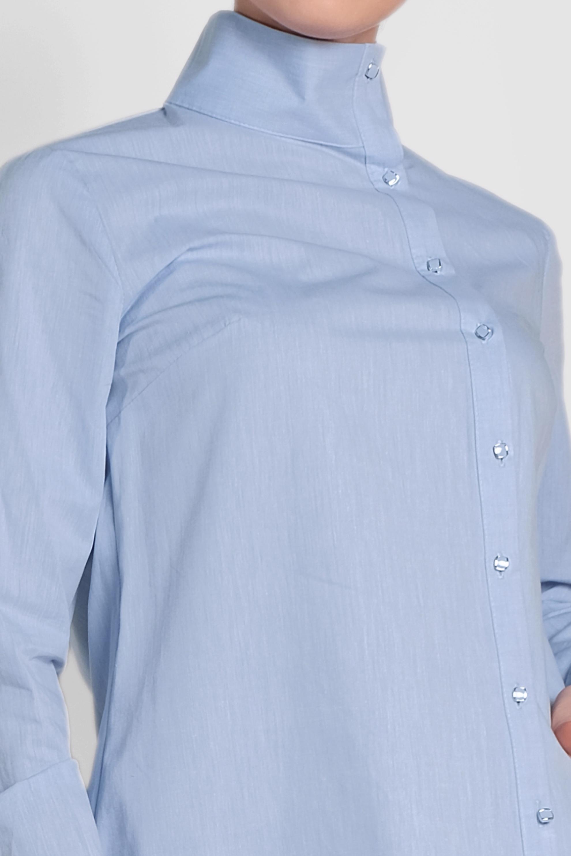 Tesettür giyim MAVİ ASİMETRİK KESİM TUNİK 4371