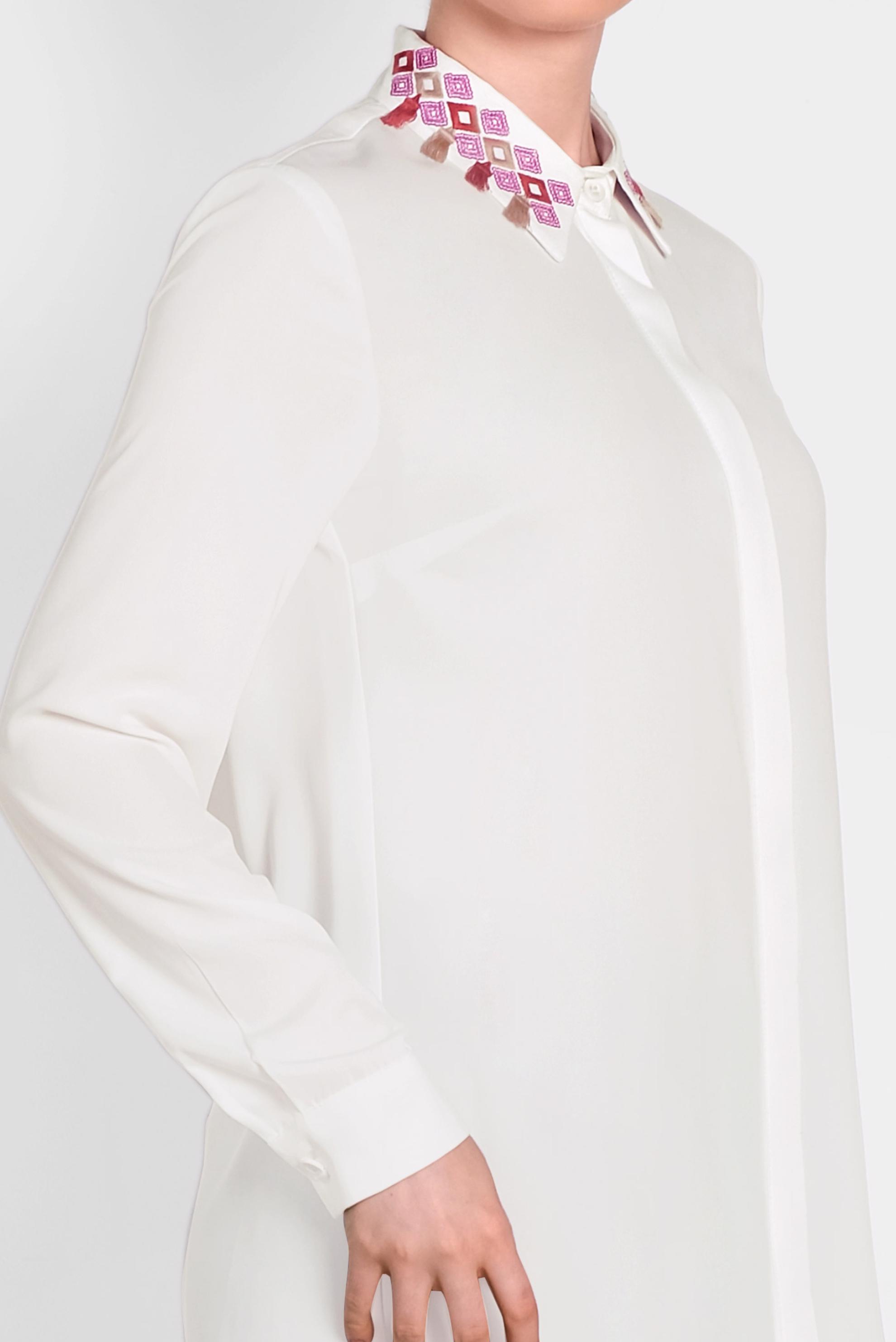 Tesettür giyim BEYAZ YAKASI NAKIŞLI TUNİK 4387