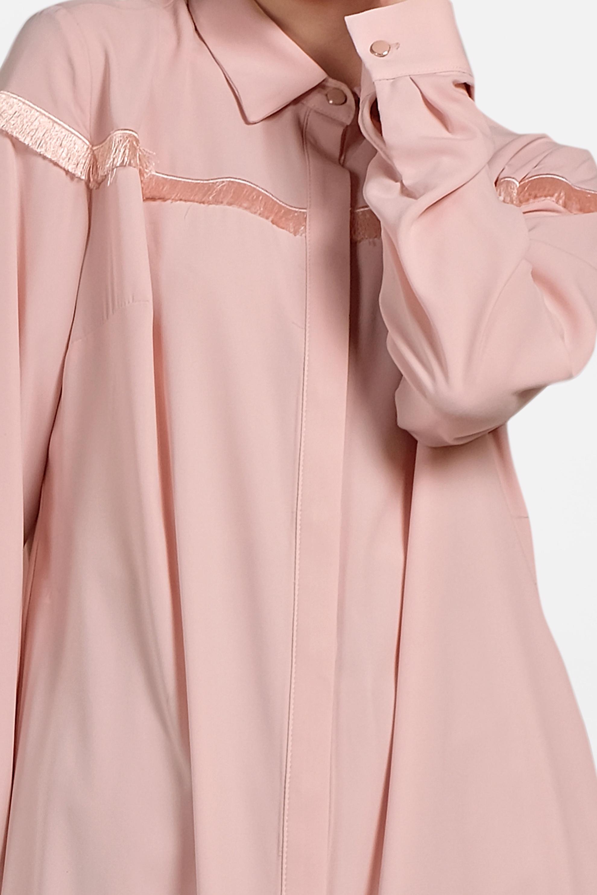 Tesettür giyim PUDRA PÜSKÜL DETAYLI TUNİK 4398 