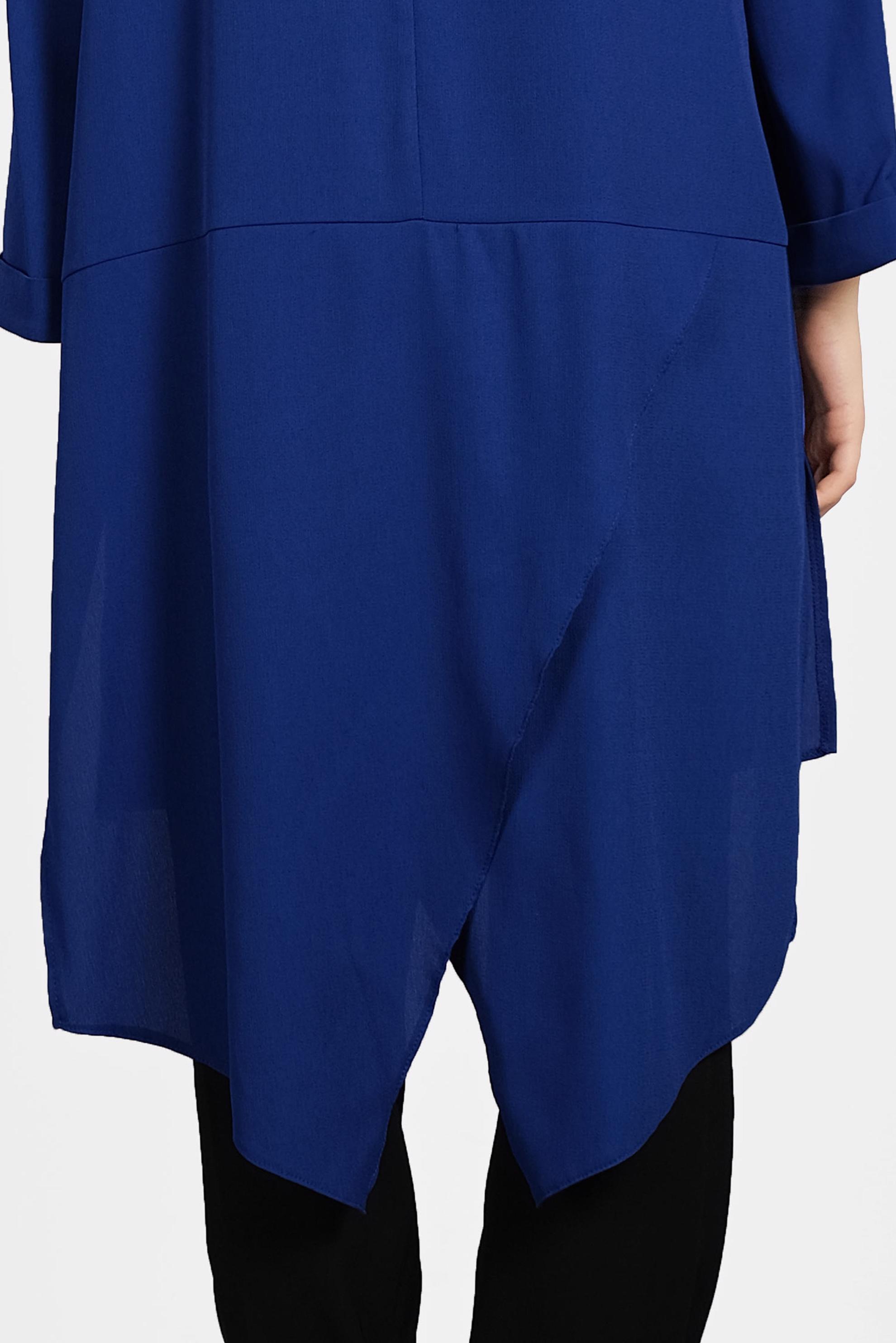 Tesettür giyim LACİVERT ASİMETRİK KESİM SALAŞ TUNİK 4413