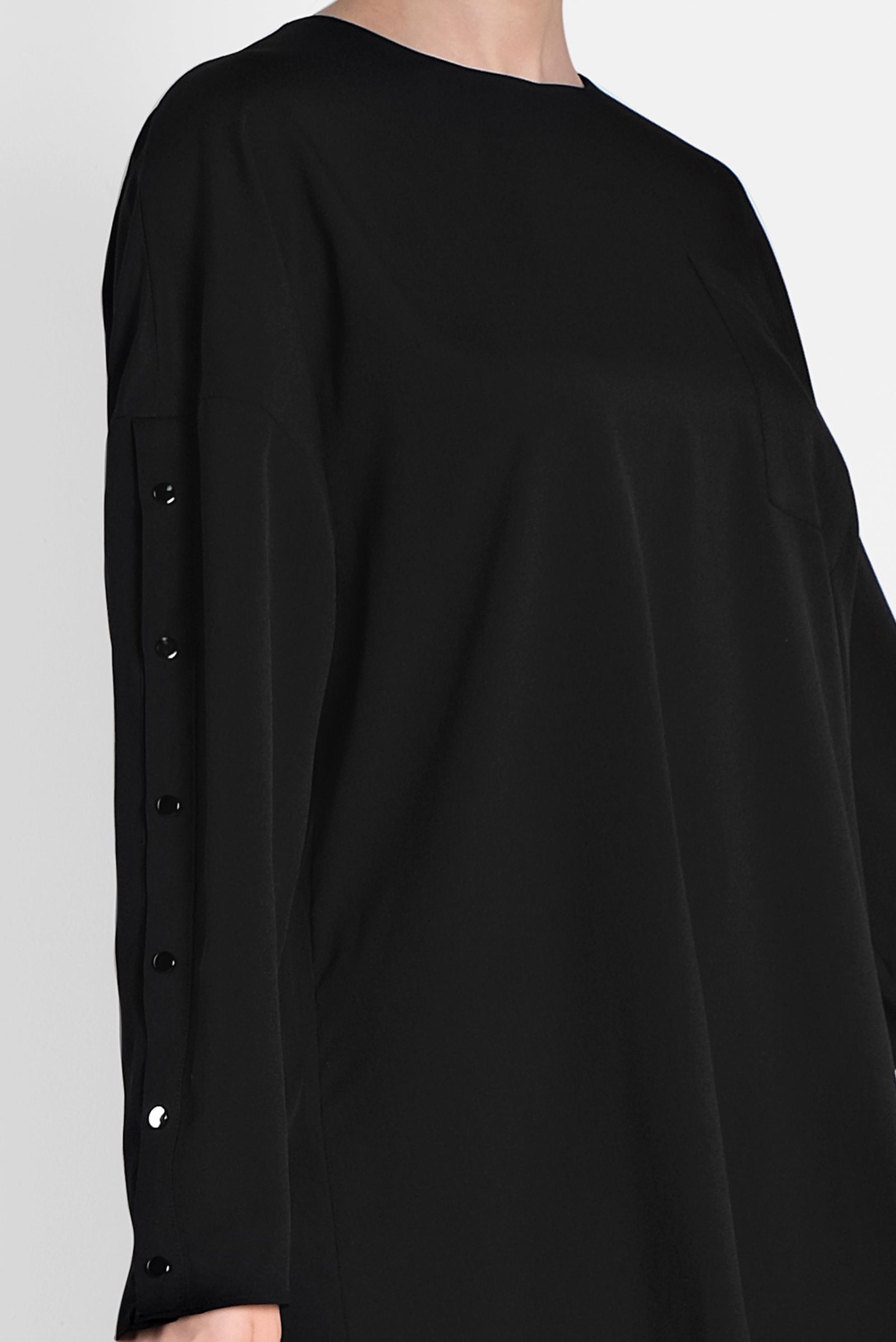 Tesettür giyim SİYAH KOLLARI ÇITÇITLI TUNİK 4415