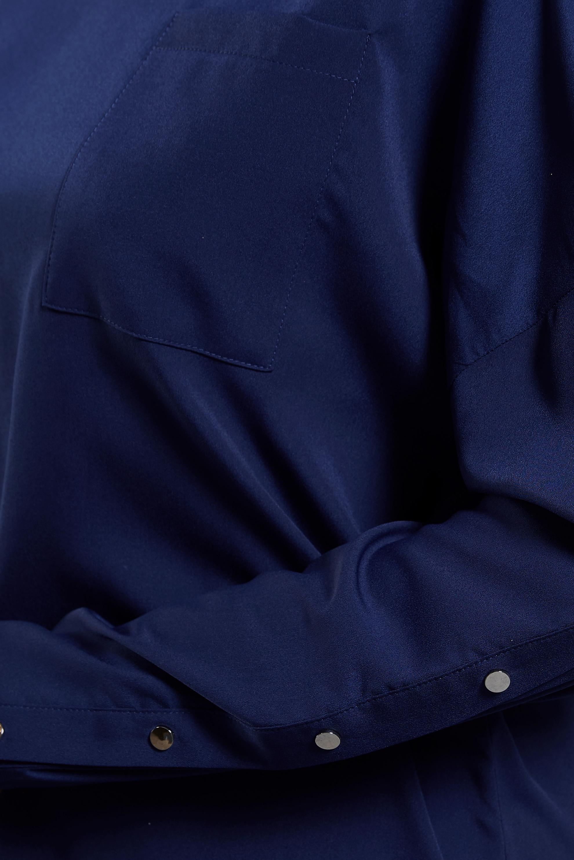 Tesettür giyim LACİVERT KOLLARI ÇITÇITLI TUNİK 4415