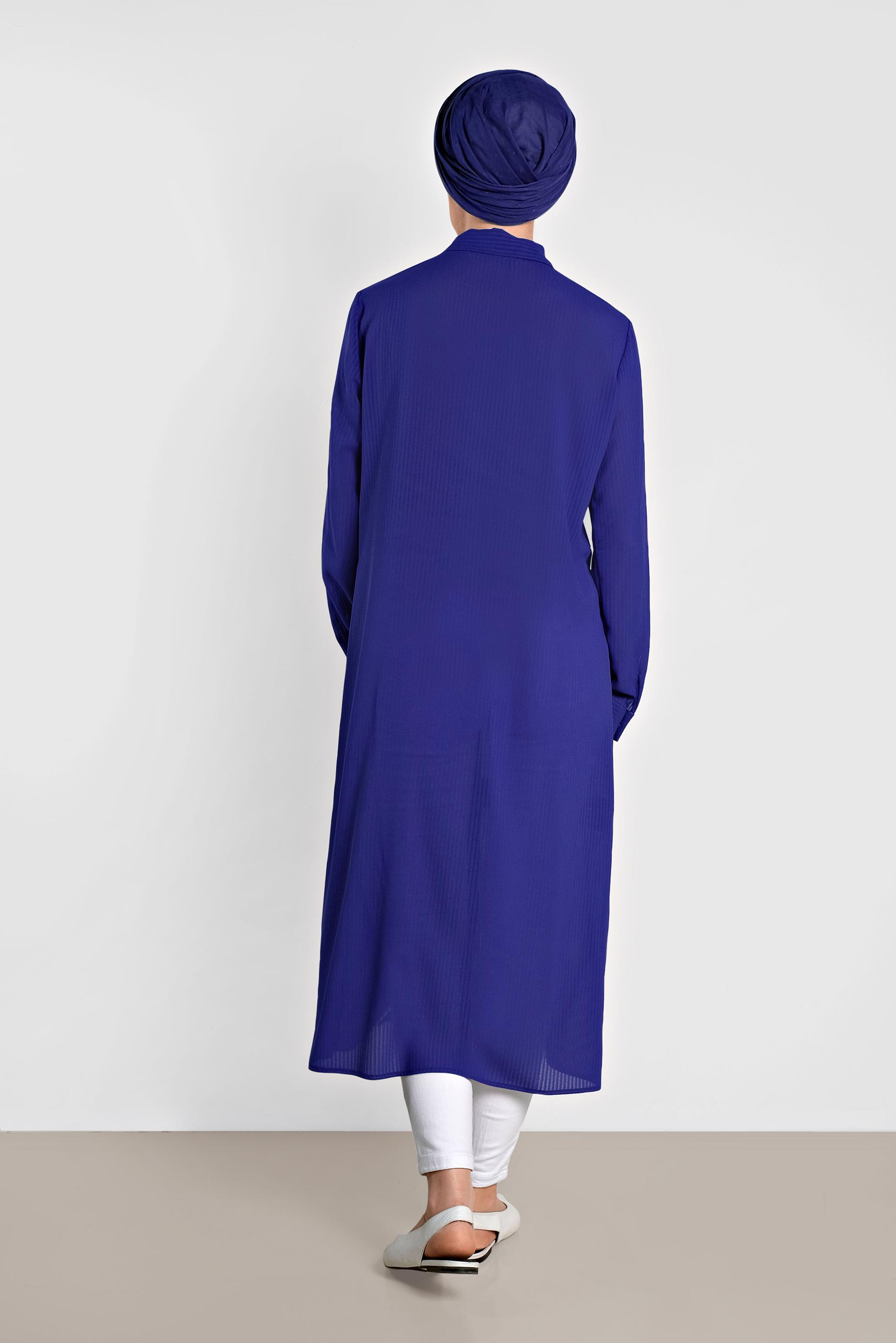 Tesettür giyim LACİVERT 4434 8203 TUNİK 40/48 TEK38