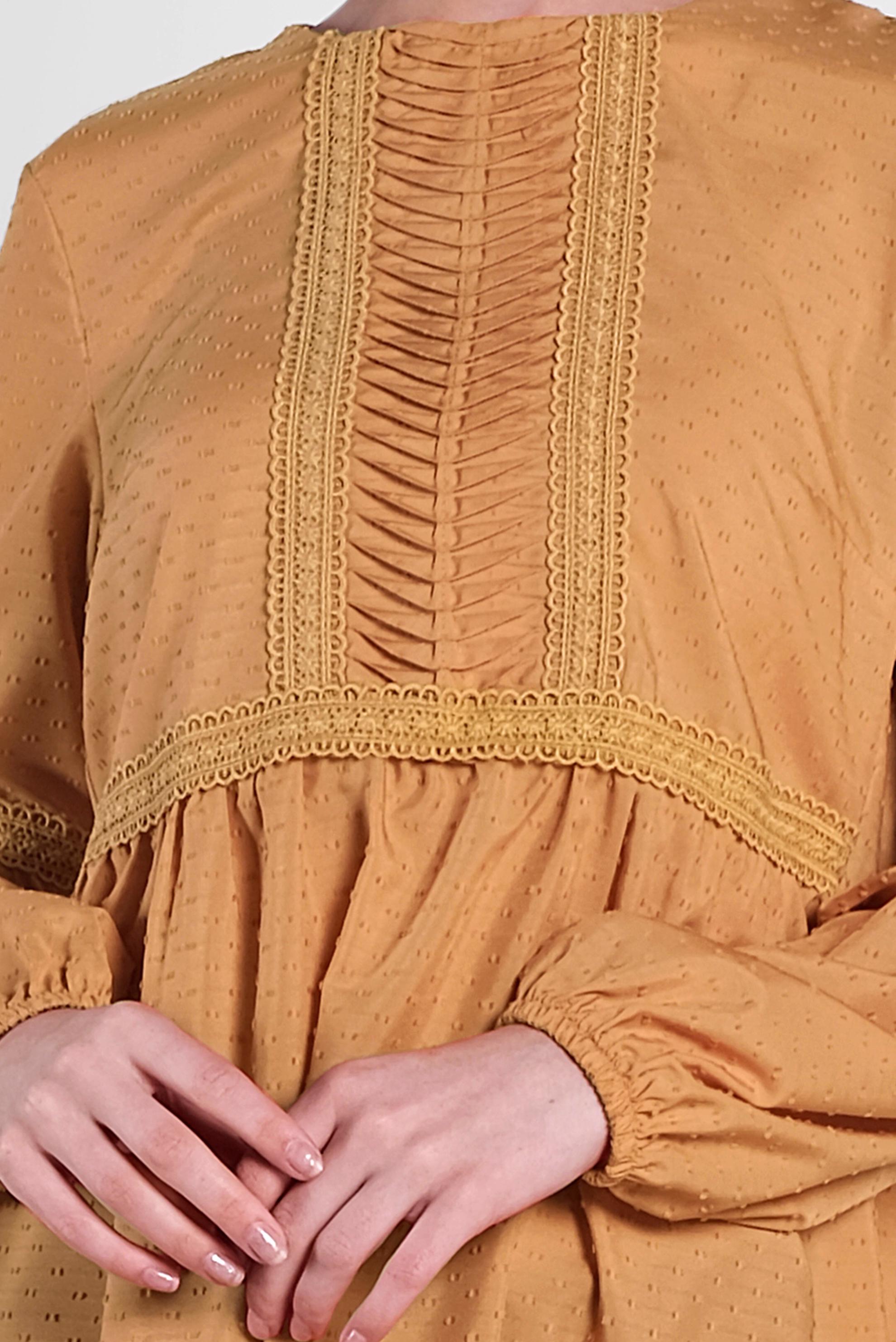 Tesettür giyim SARI BİLEKLERİ LASTİKLİ TUNİK 4471