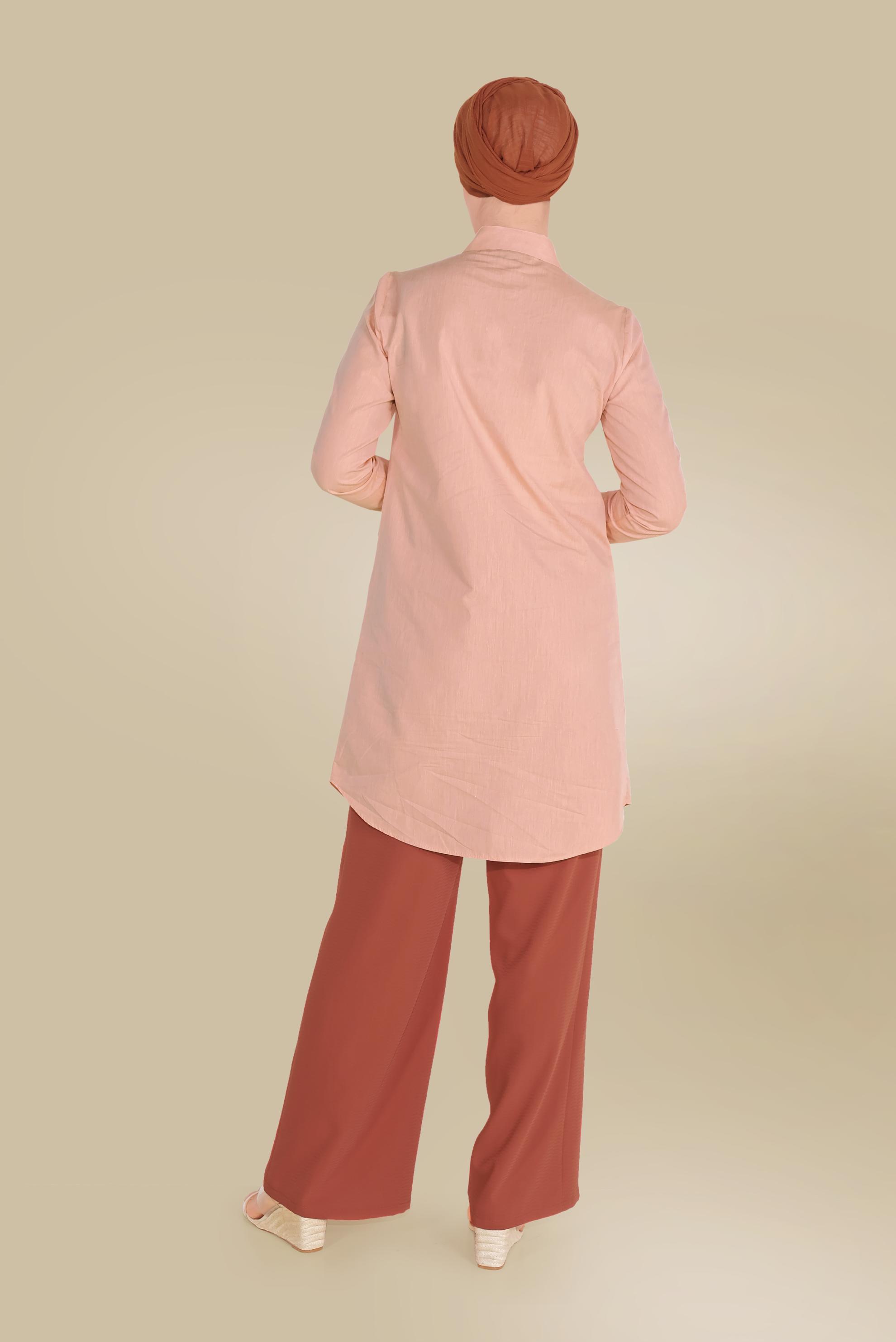 Hijab clothing POWDER  cotton button tunic 4525 