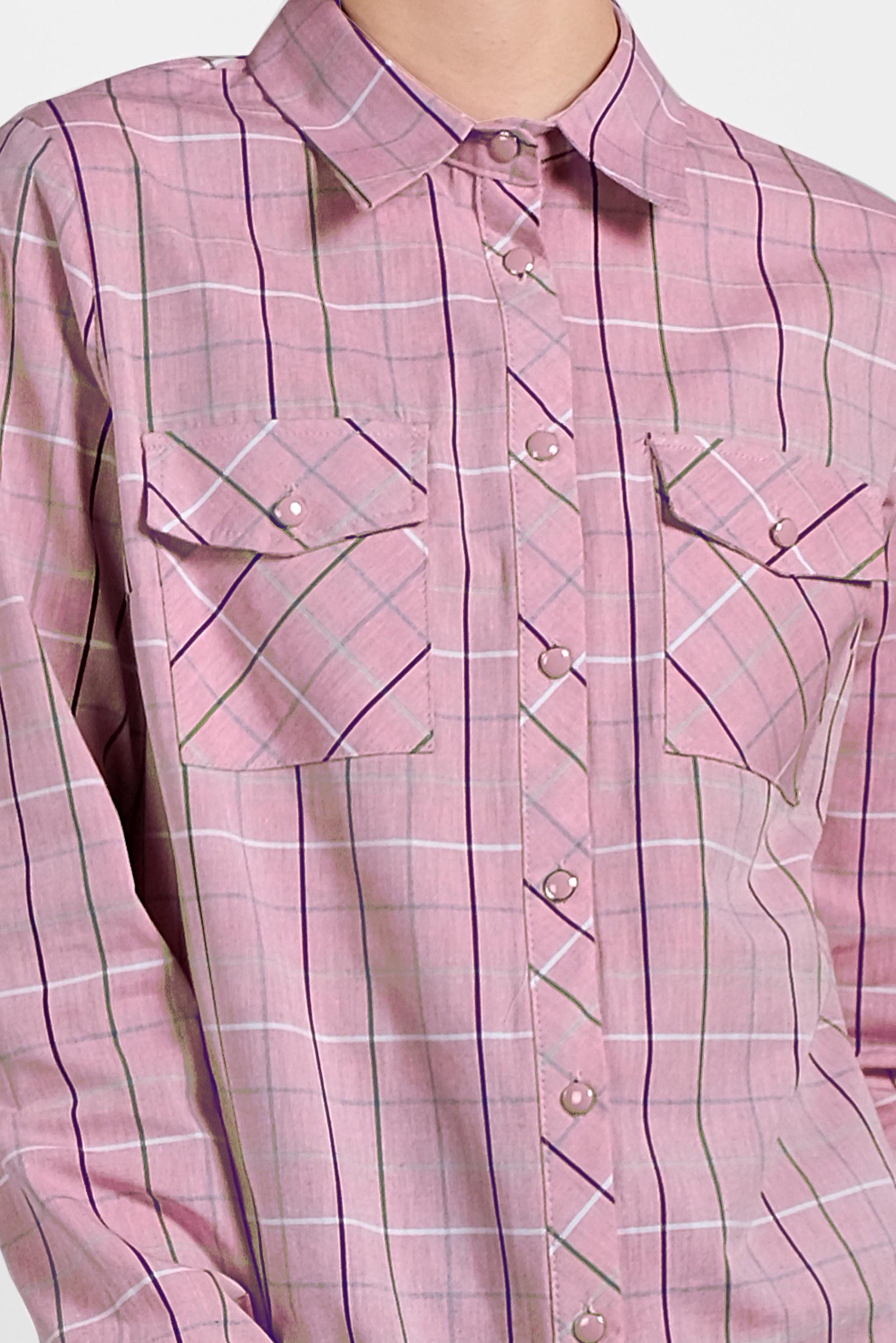 Tesettür giyim KIRMIZI KARELİ DÜĞMELİ TUNİK 4980-1