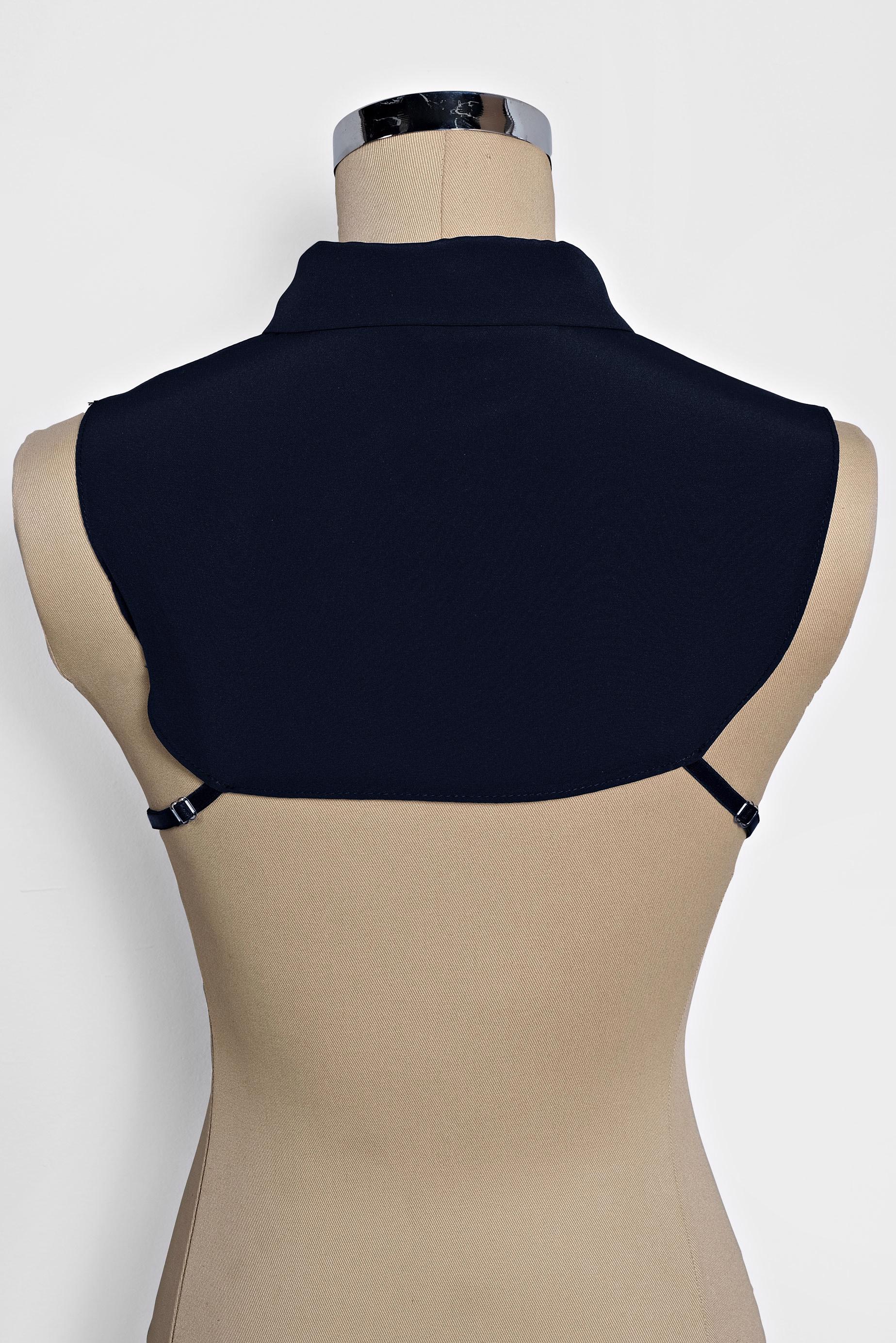 Tesettür giyim LACİVERT BONCUK İŞLEMELİ BLUZ YAKALIK 4407