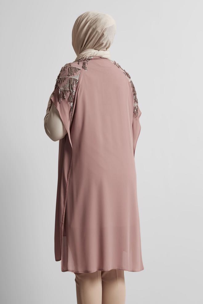Vêtements hijab ROSE GILET PAILLETÉ 2889 - ALVİNA