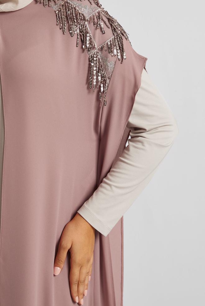 Vêtements hijab ROSE GILET PAILLETÉ 2889 - ALVİNA