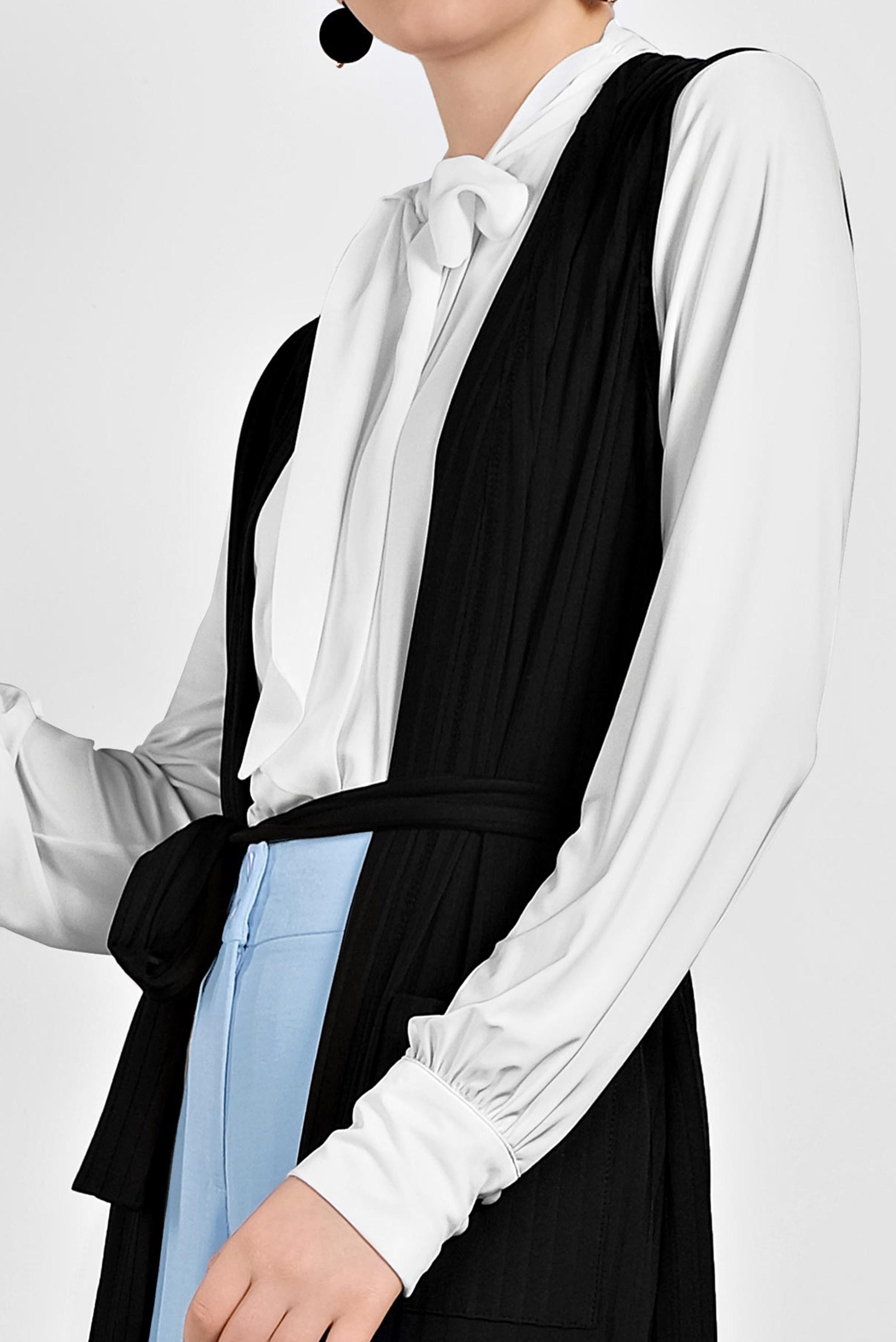 Tesettür giyim SİYAH KUŞAKLI YELEK 4182	