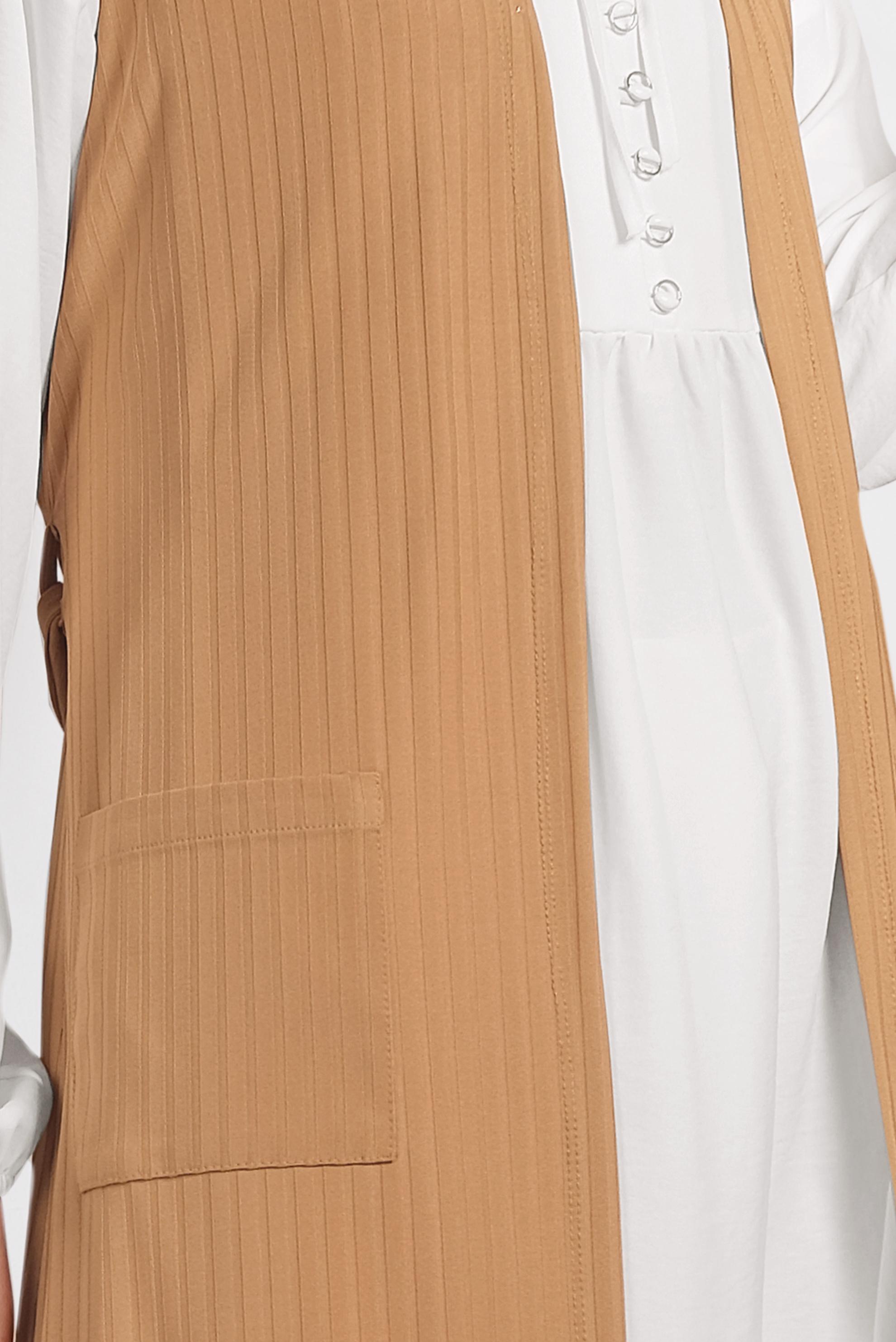 Tesettür giyim SARI KUŞAKLI YELEK 4182	