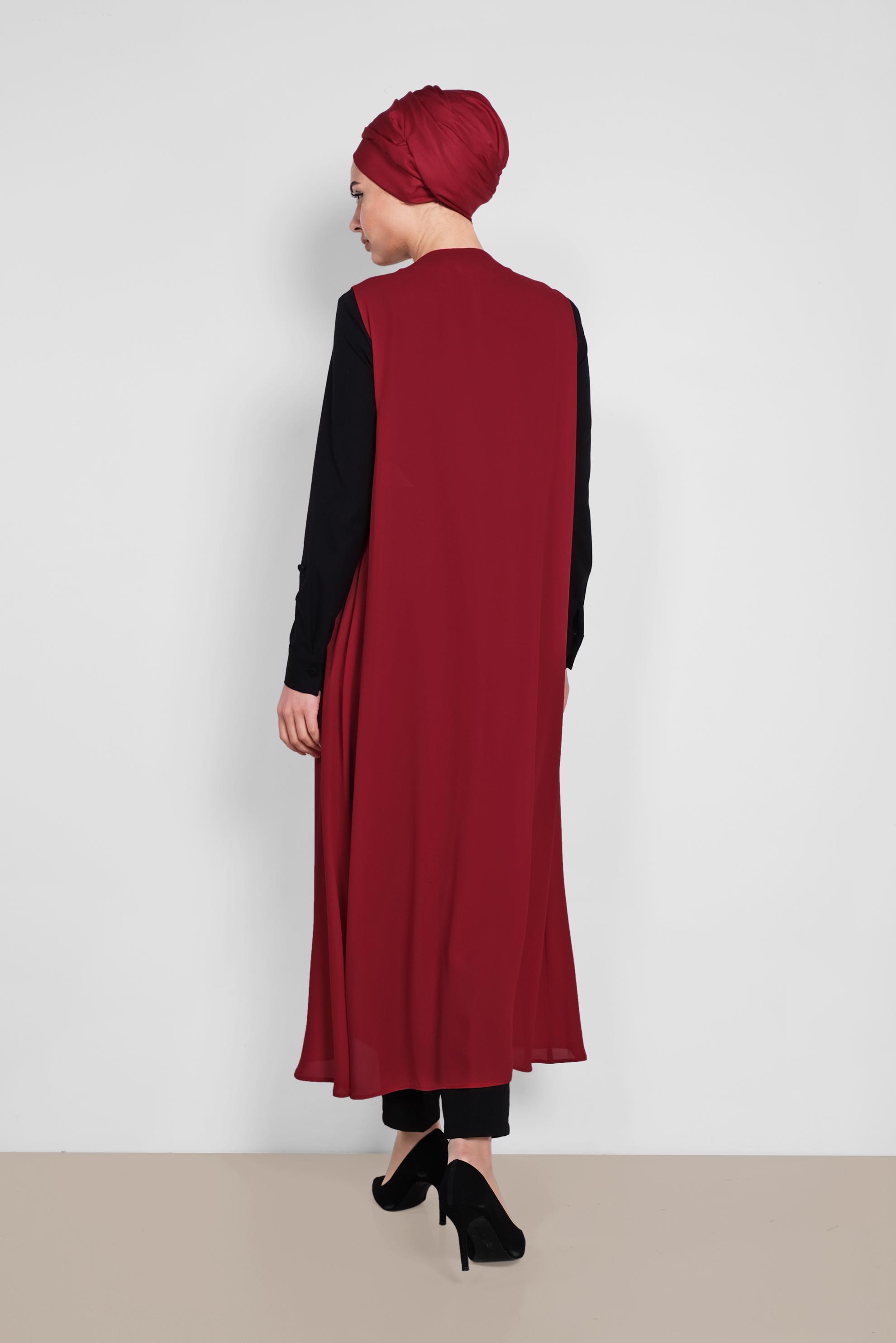 Vêtements hijab NOIR GILET MOUSSELINE PAILLETTE 4282