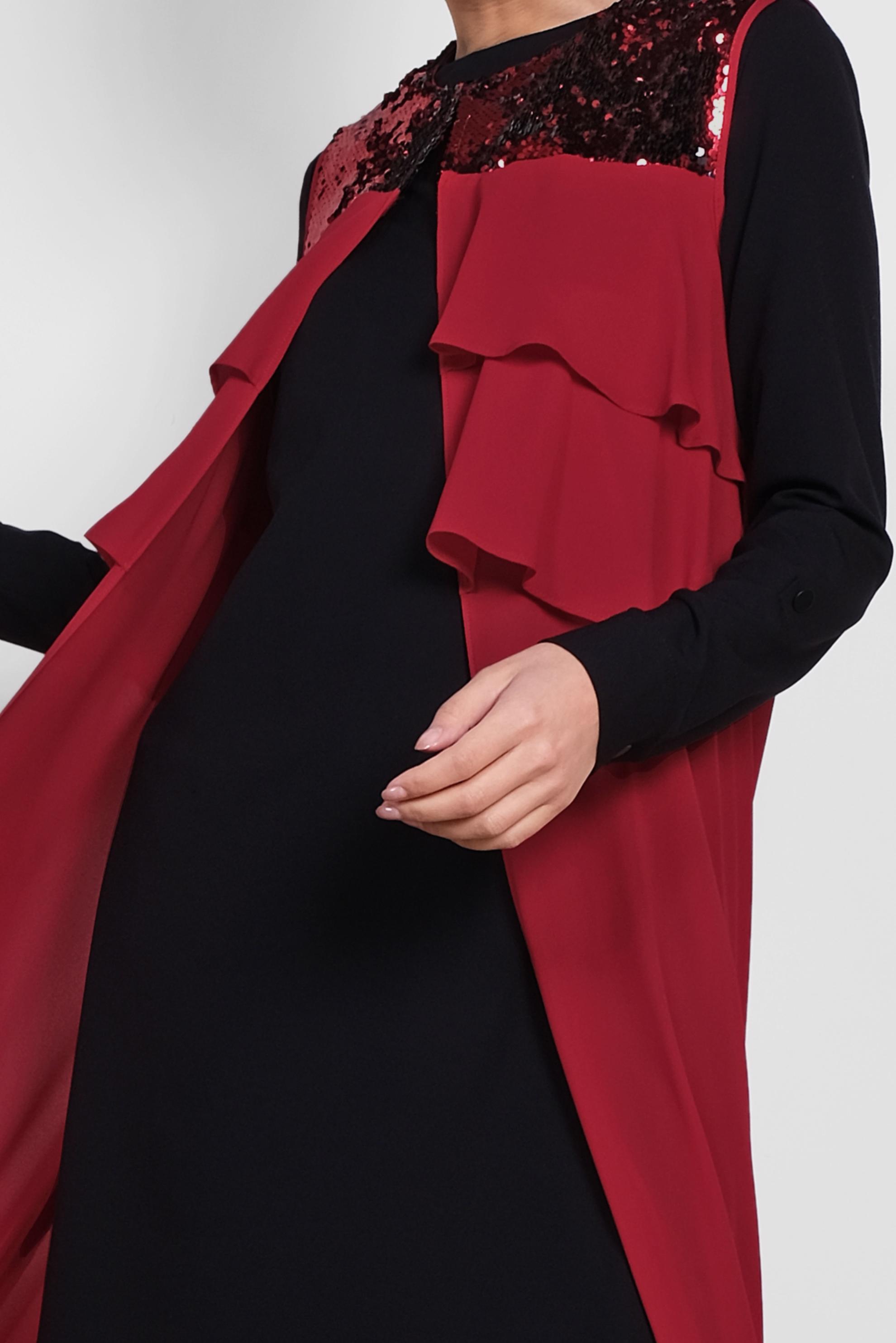 Vêtements hijab NOIR GILET MOUSSELINE PAILLETTE 4282