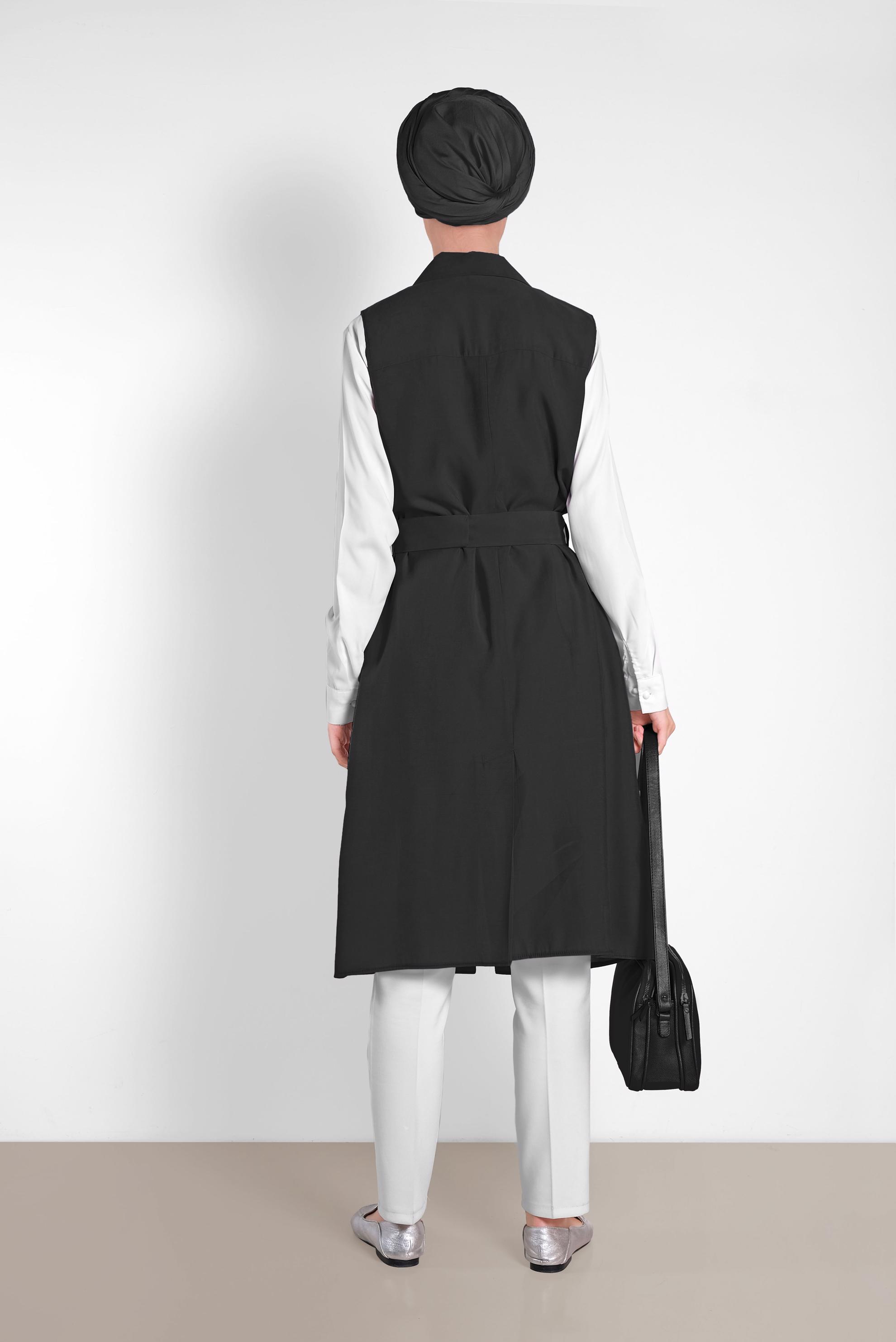 Tesettür giyim SİYAH 4452 NİLYA YELEK 36/42 TEK38