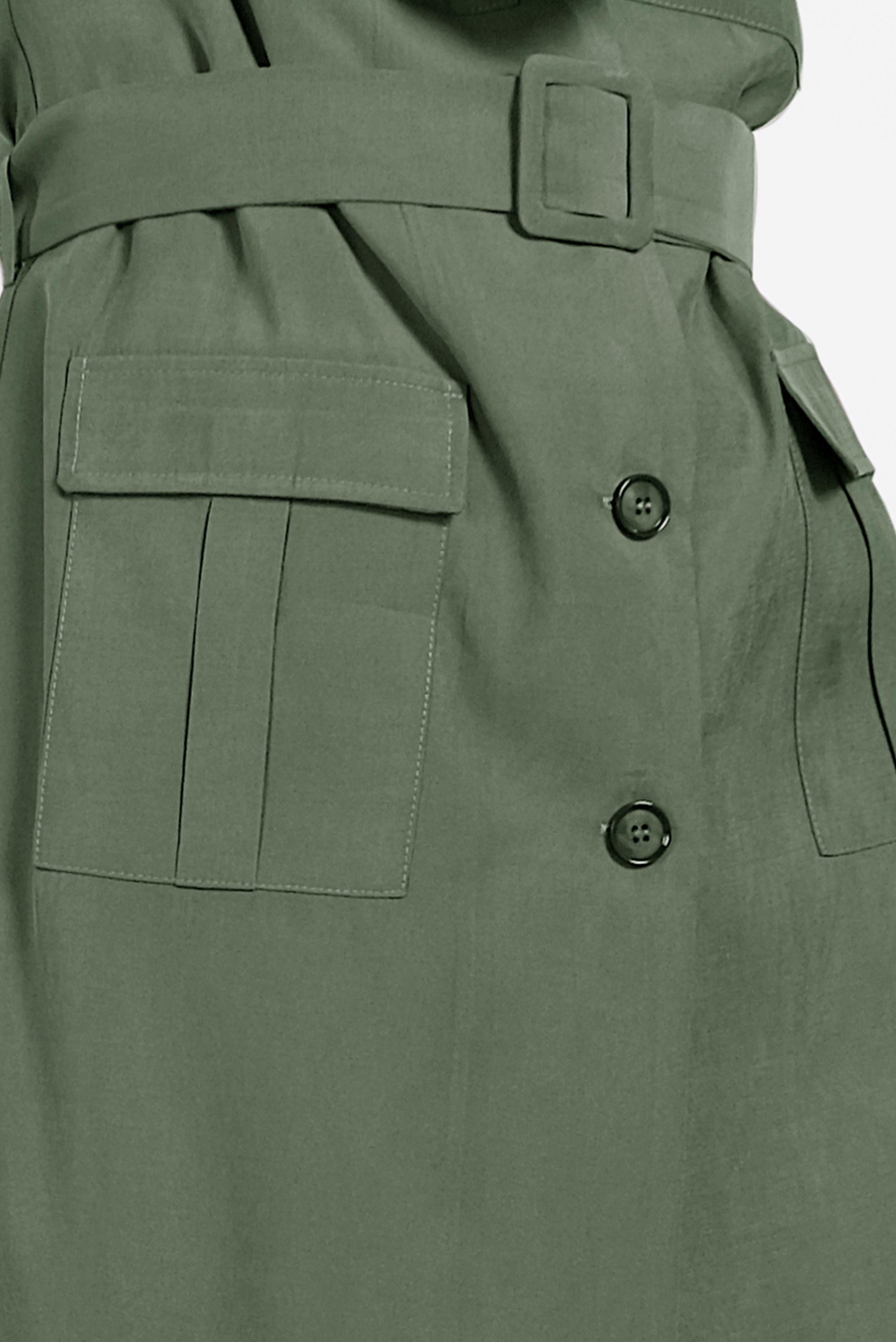 Hijab clothing KHAKI BELTED VEST WITH POCKET 4452 