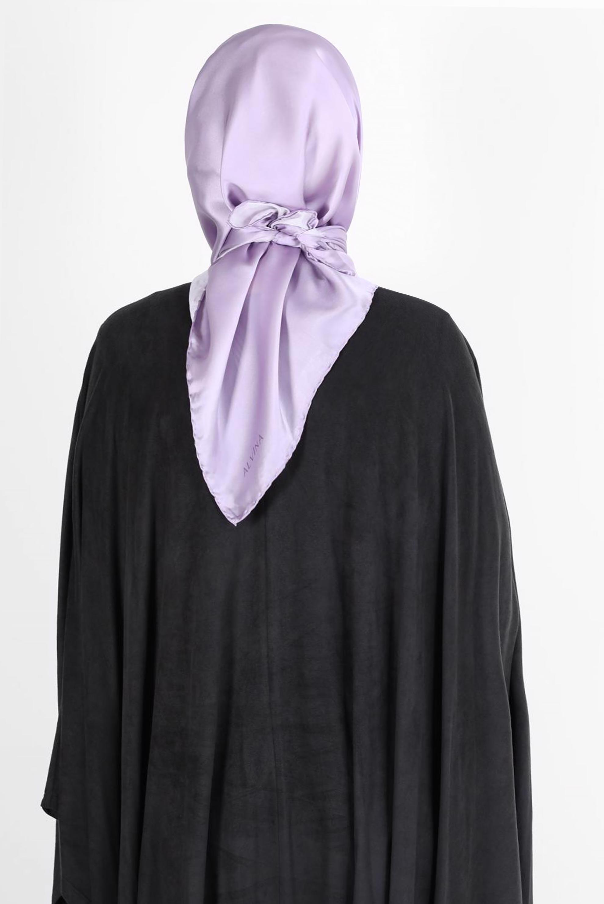 Hijab clothing PURPLE ALVINA SILK SCARF 8056