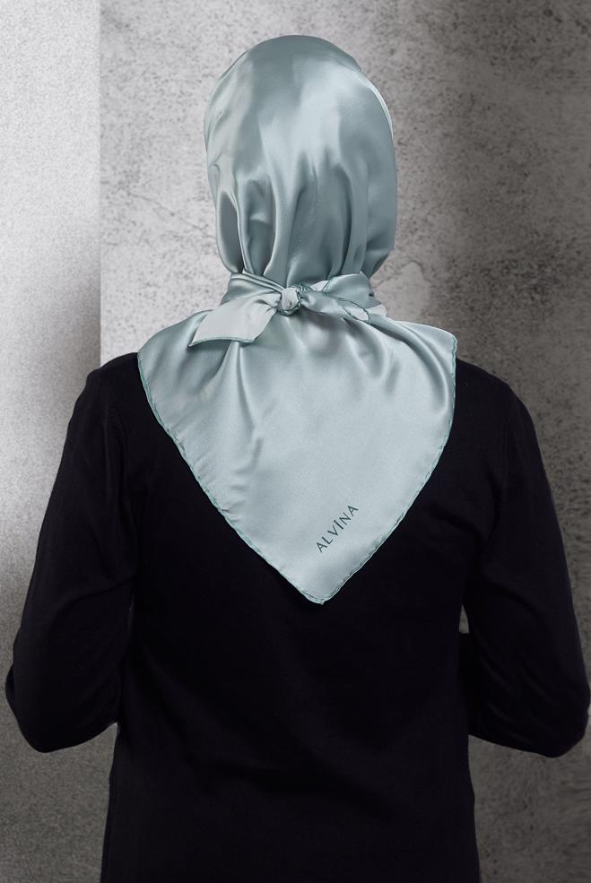 Vêtements hijab VERT ÉCHARPE EN SOIE ALVINA 8056 - ALVİNA