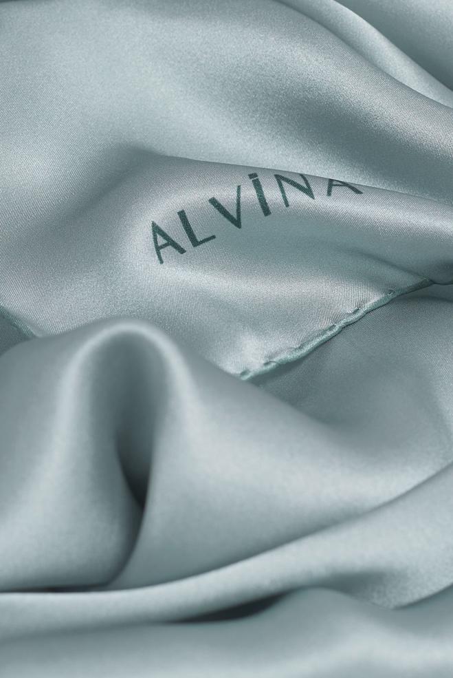 Vêtements hijab VERT ÉCHARPE EN SOIE ALVINA 8056 - ALVİNA