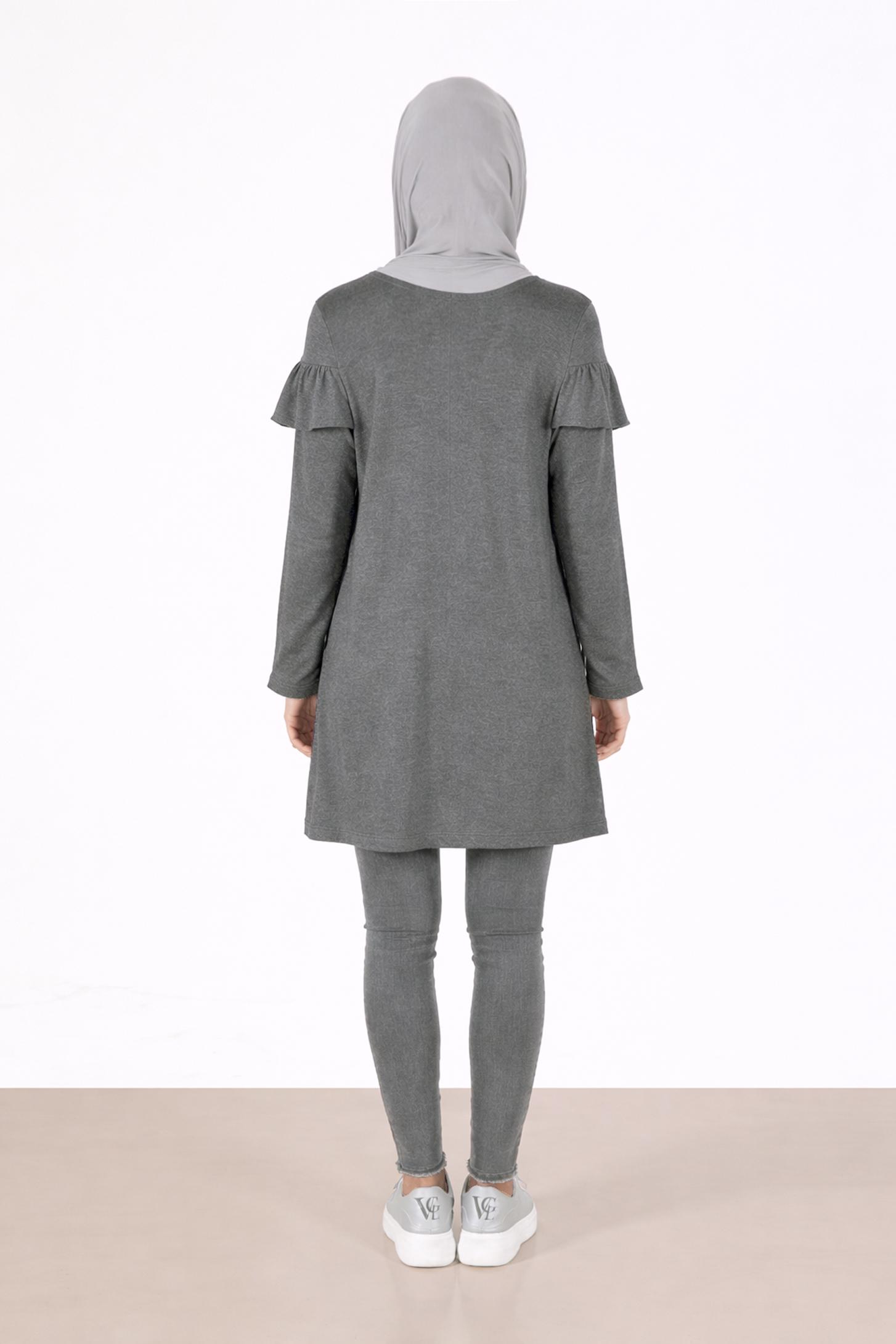 Vêtements hijab GRIS 41231 ELİTA TUNİK 38/44 TEK40