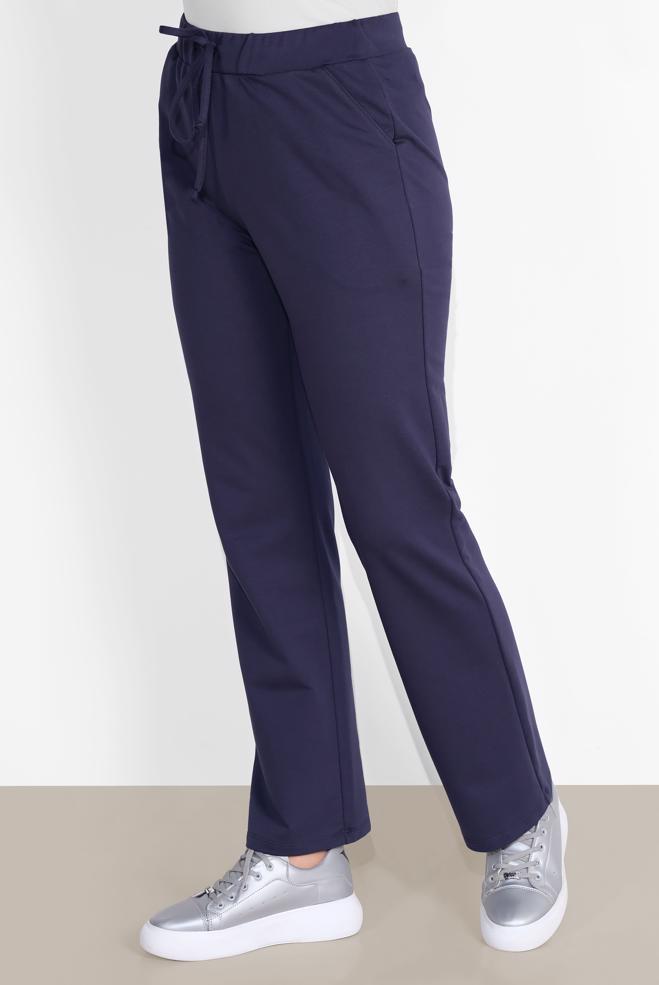 Vêtements hijab BLEU MARINE PANTALON DE SURVÊTEMENT EN COTON 7604 - ALVİNA