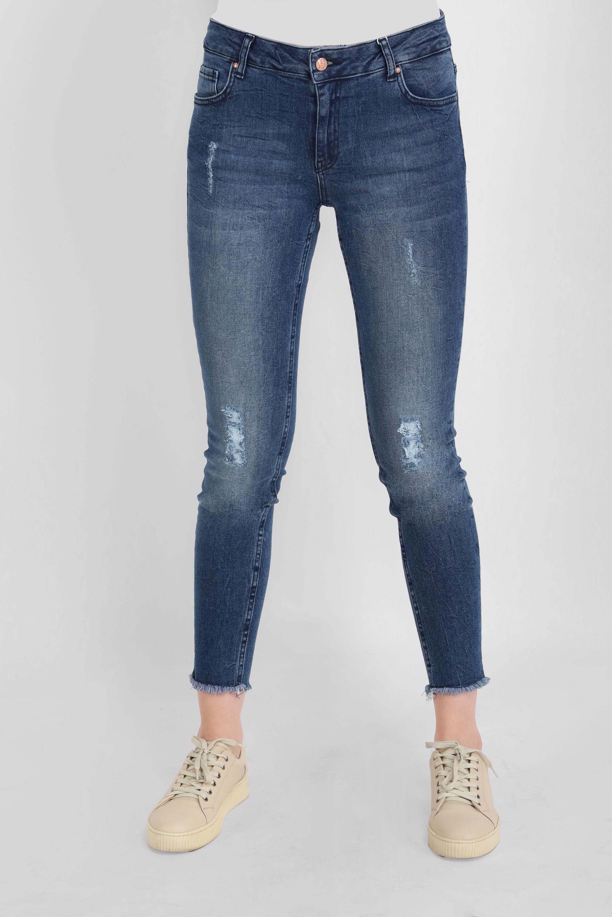 Tesettür giyim LACİVERT DAR PAÇA DENİM PANTOLON 70059 