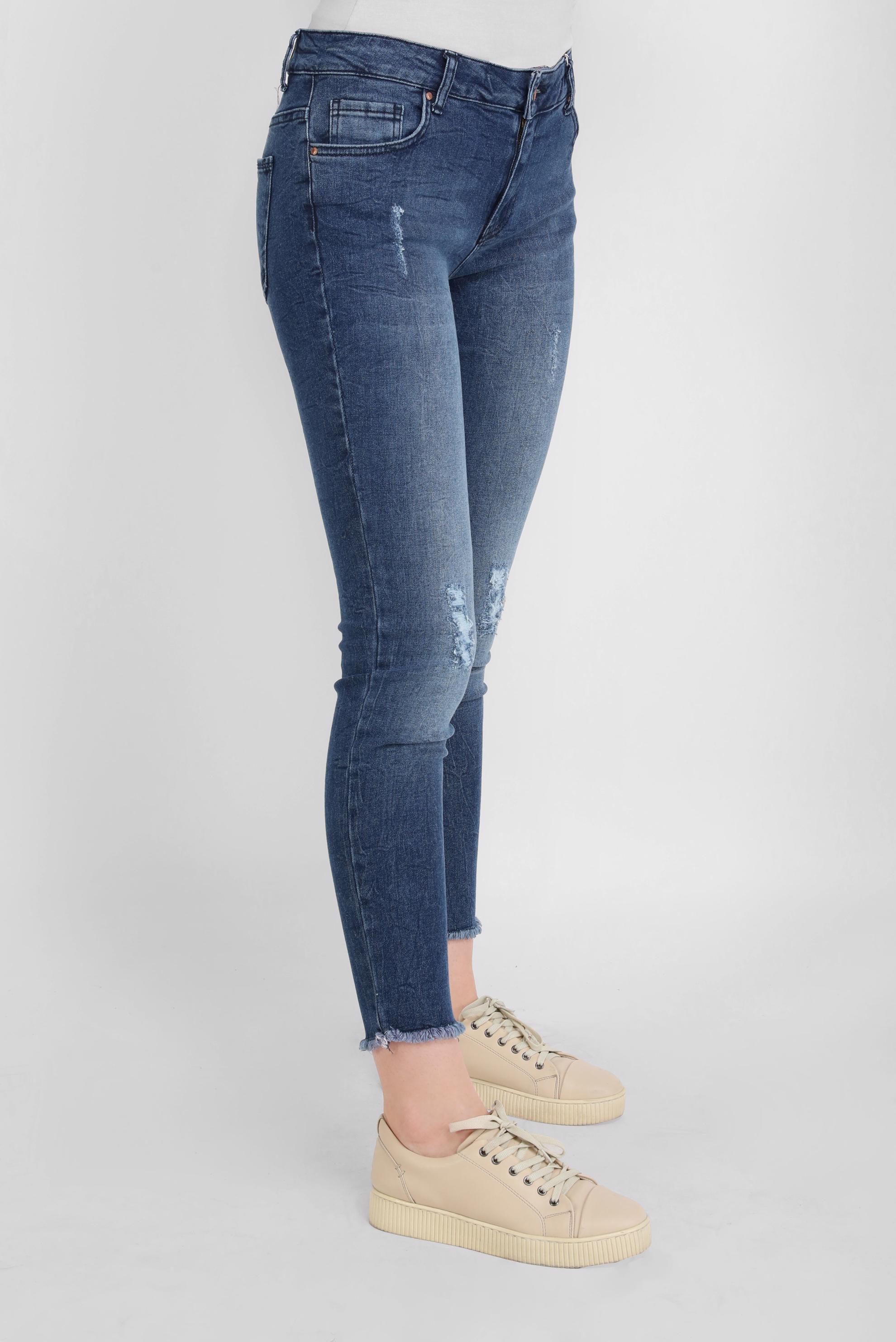 Tesettür giyim LACİVERT DAR PAÇA DENİM PANTOLON 70059 