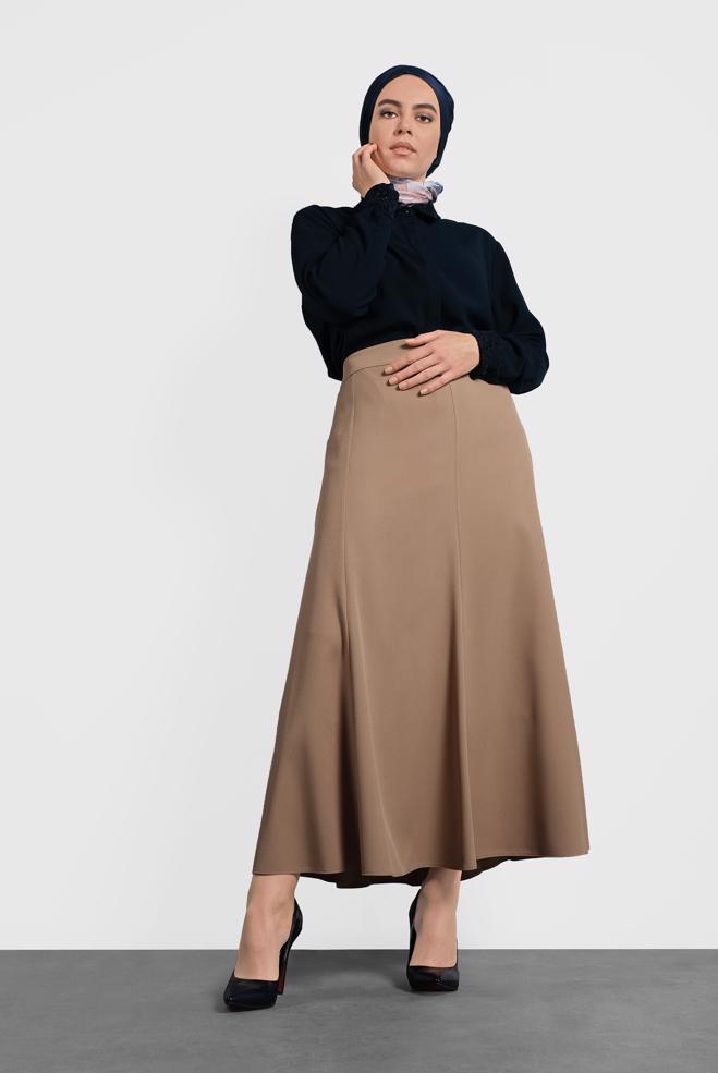 Vêtements hijab BLEU MARINE CHEMISIER À BRODÉ 20005  - ALVİNA