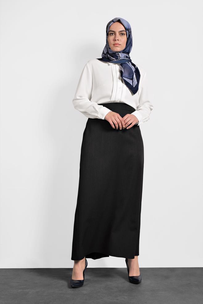 Vêtements hijab BLANC CHEMISIER CTELÉ 20015 - ALVİNA