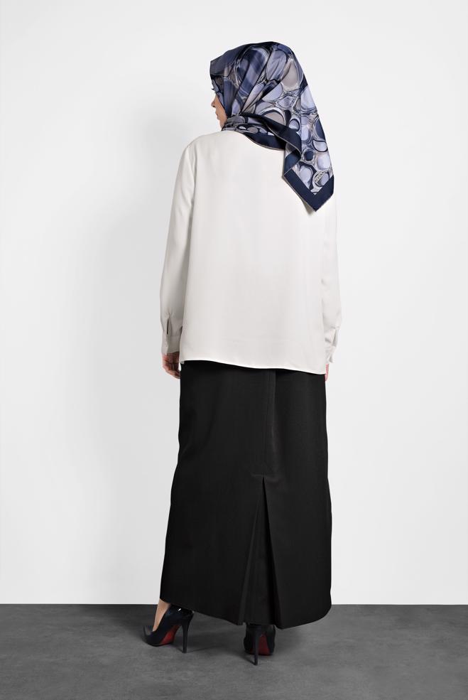 Vêtements hijab BLANC CHEMISIER CTELÉ 20015 - ALVİNA