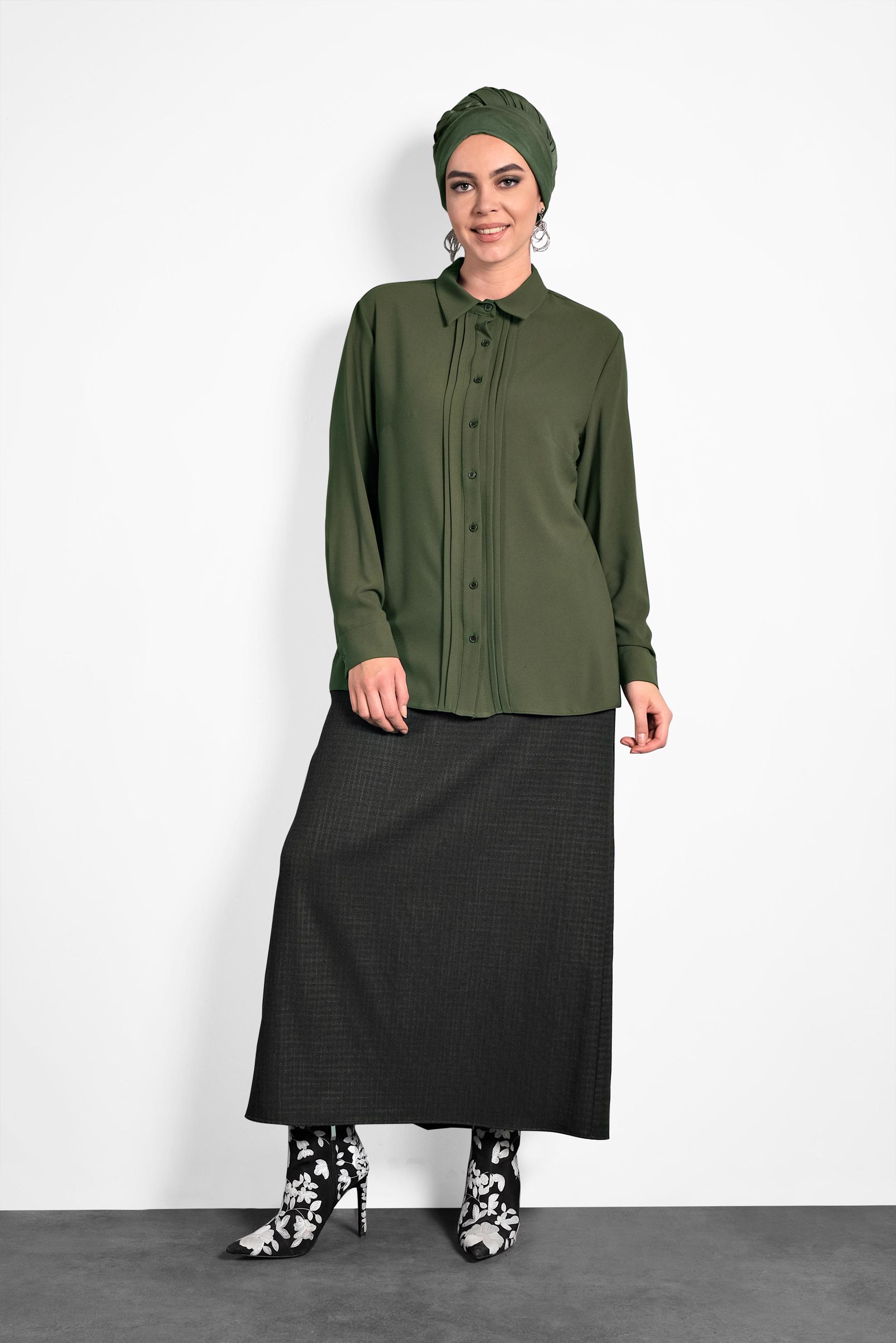 Vêtements hijab KAKI CHEMISIER CTELÉ 20015