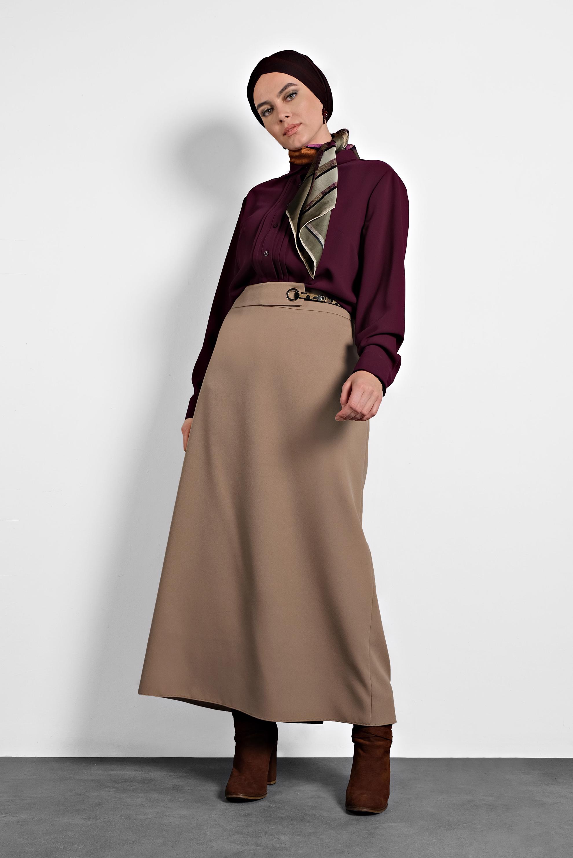 Vêtements hijab ROUGE BORDEAUX CHEMISIER CTELÉ 20015