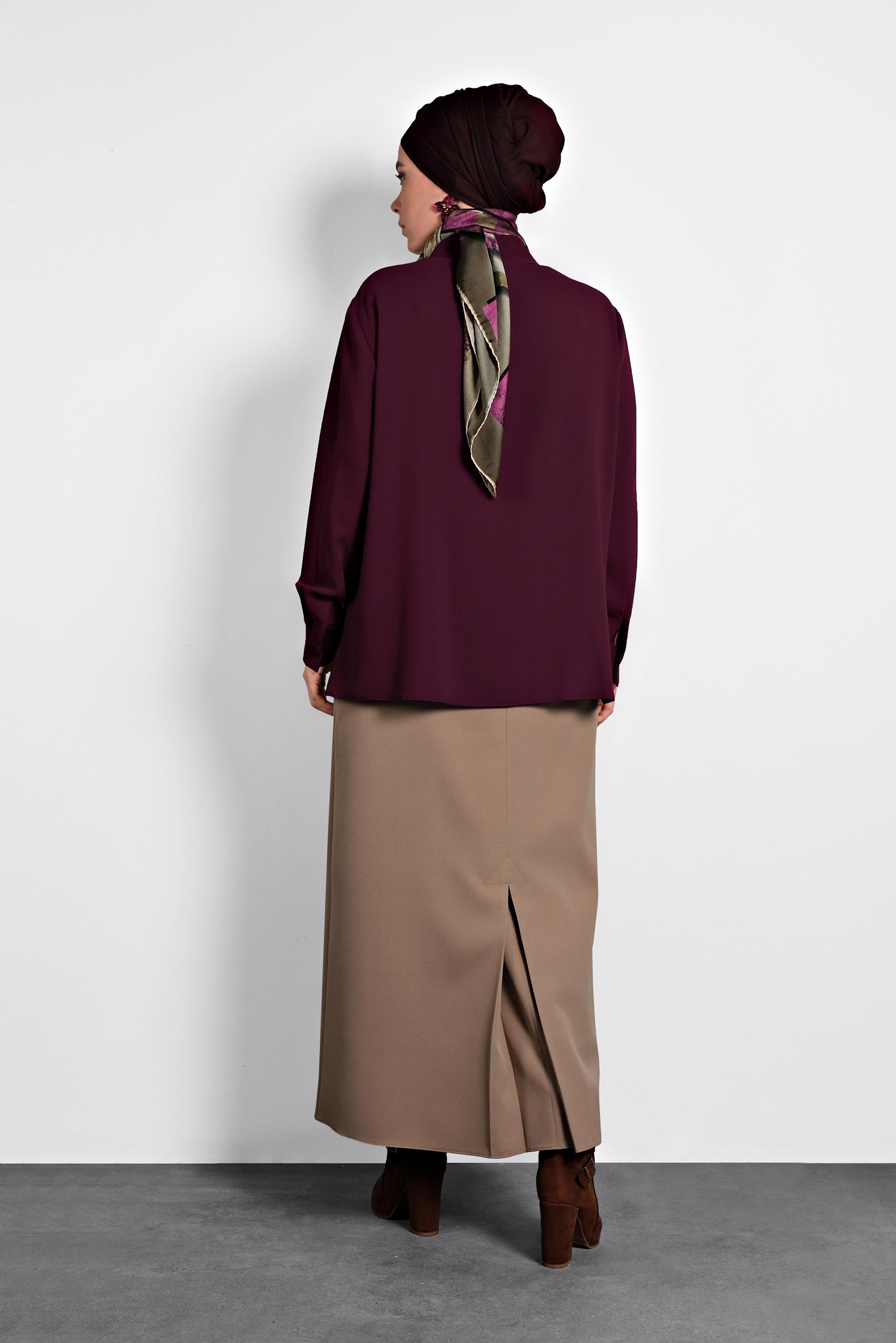 Vêtements hijab ROUGE BORDEAUX CHEMISIER CTELÉ 20015