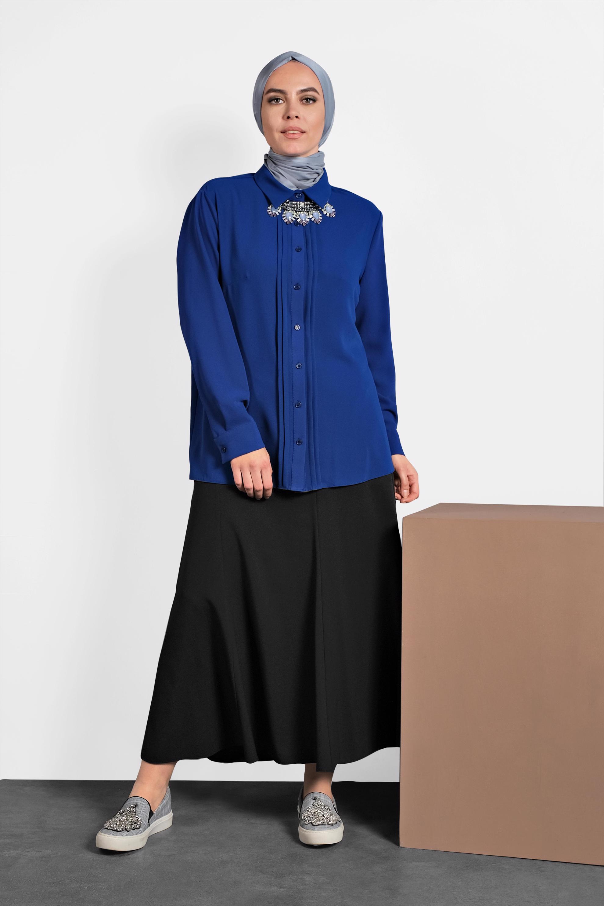 Vêtements hijab BLEU CHEMISIER CTELÉ 20015
