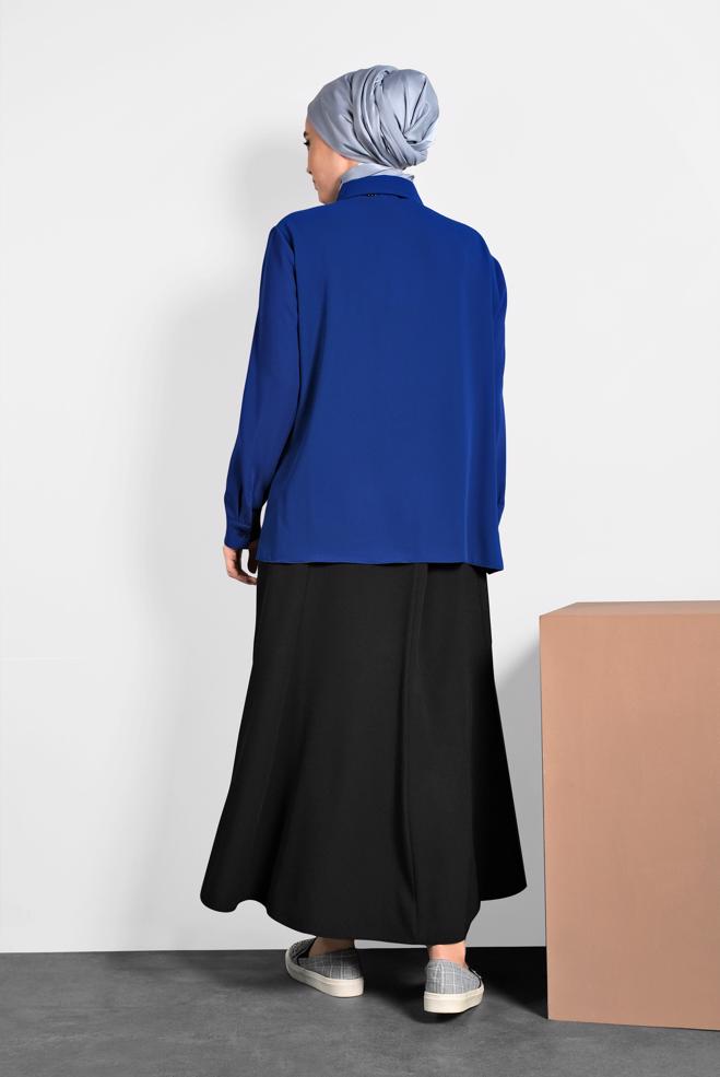 Vêtements hijab BLEU CHEMISIER CTELÉ 20015 - ALVİNA