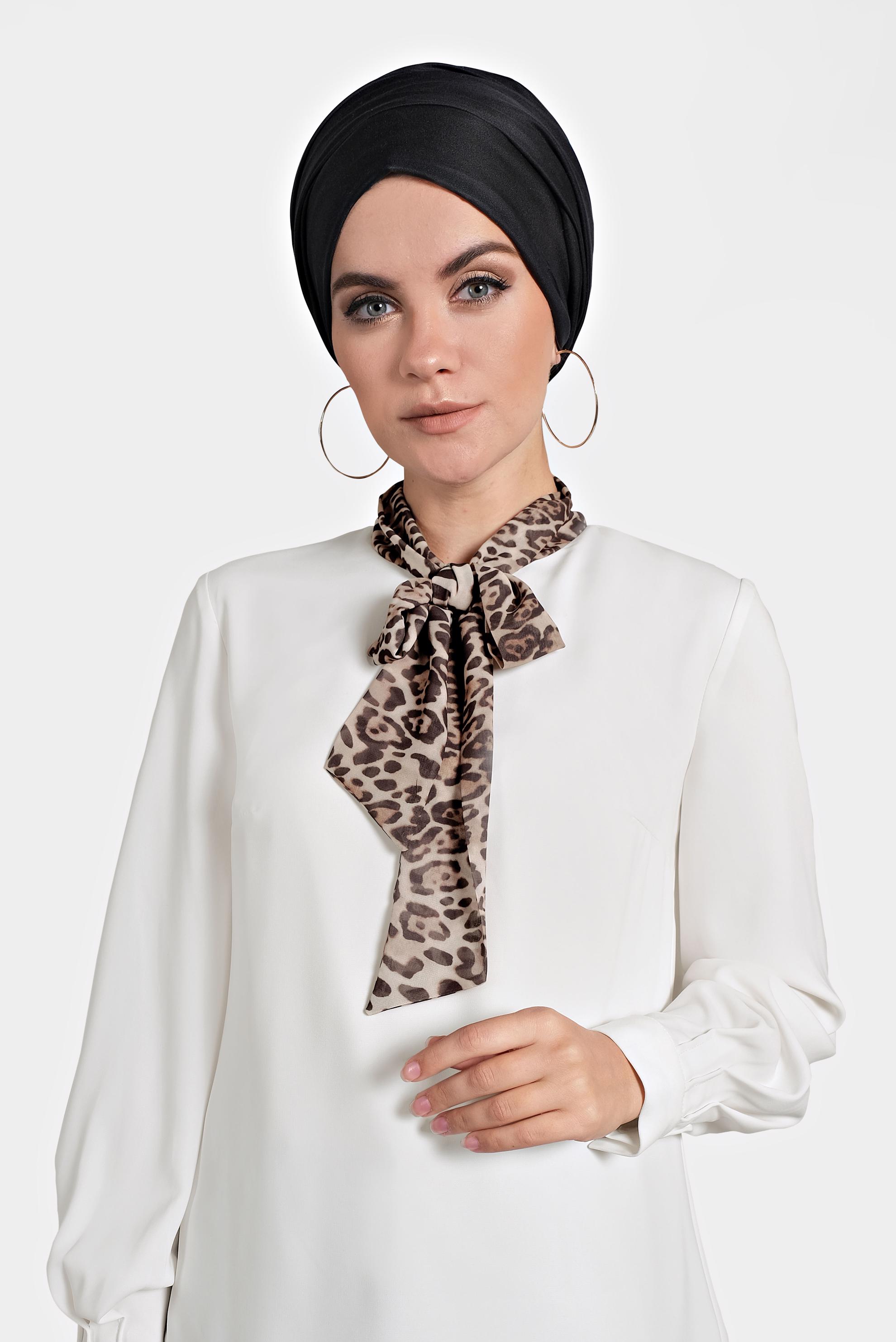 Vêtements hijab BLANC CHEMISIER À FOULARD 40255 