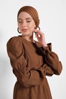 PUFF SLEEVE TIE-WAIST BLOUSE 40334