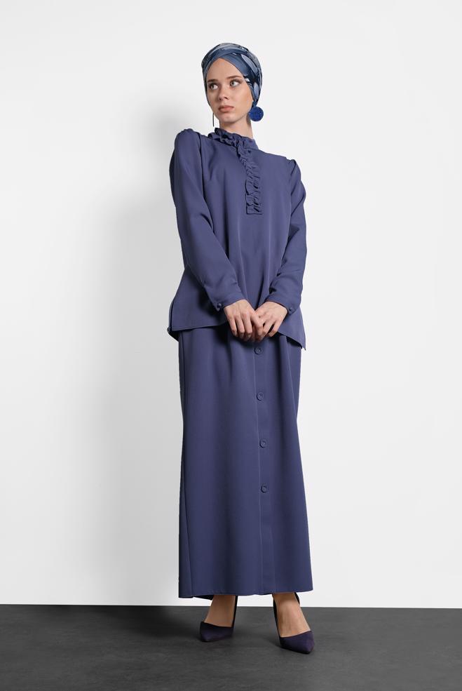 Tesettür giyim  FIRFIR DETAYLI BLUZ 40360  - ALVİNA