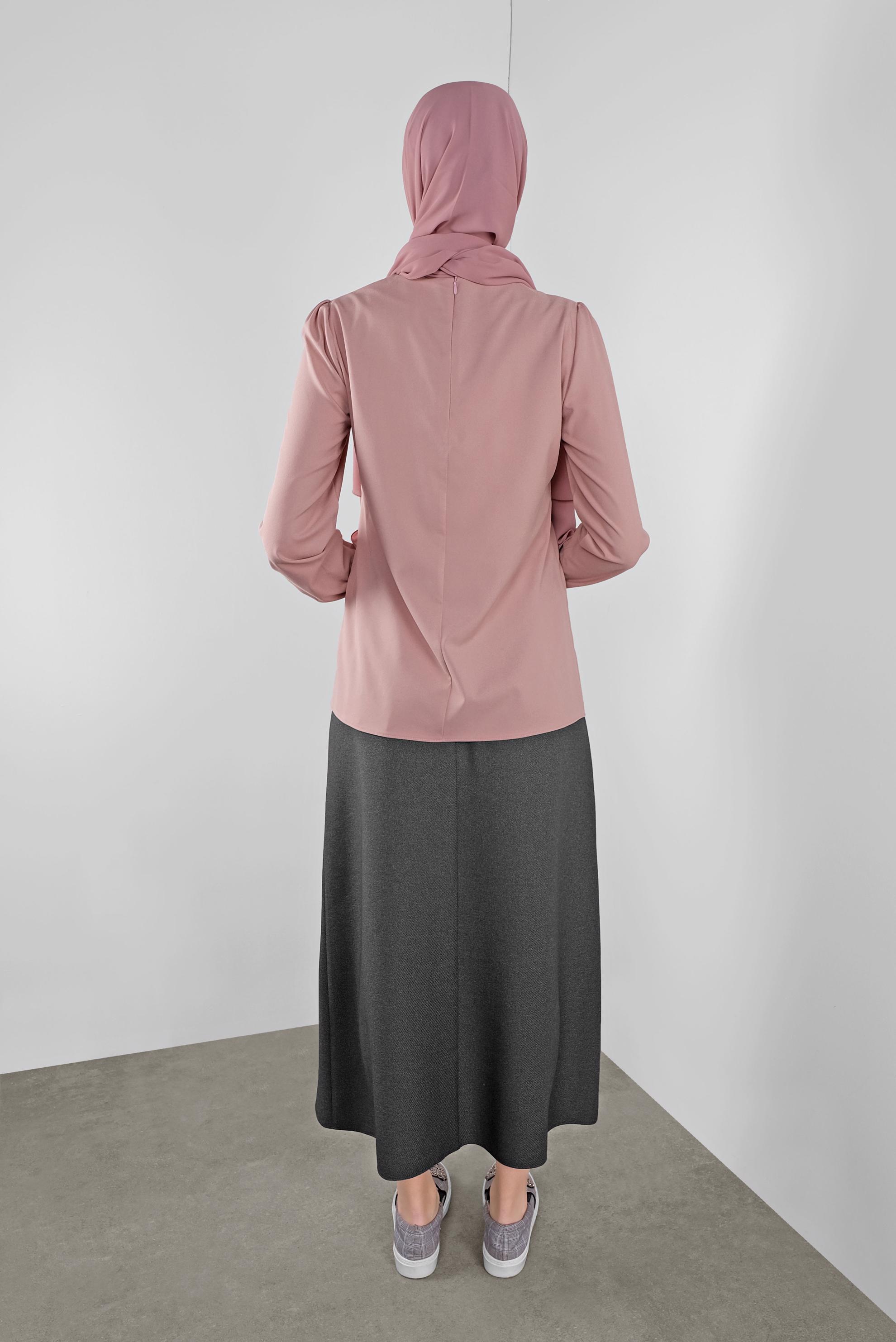 Vêtements hijab POUDRE CHEMISE À RUCHÉE 41242