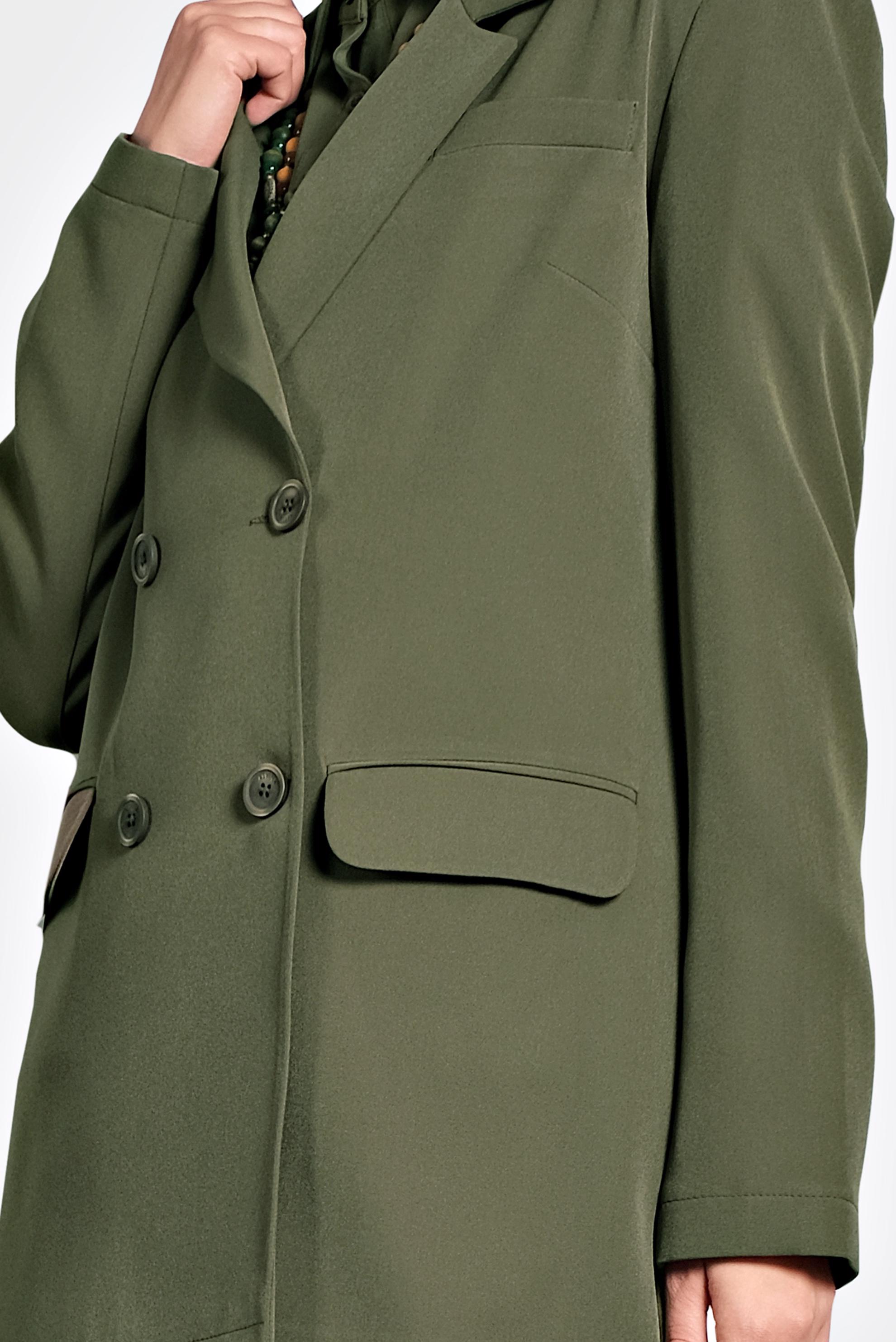 Tesettür giyim HAKİ KRUVAZE YAKA KLASİK CEKET 40129