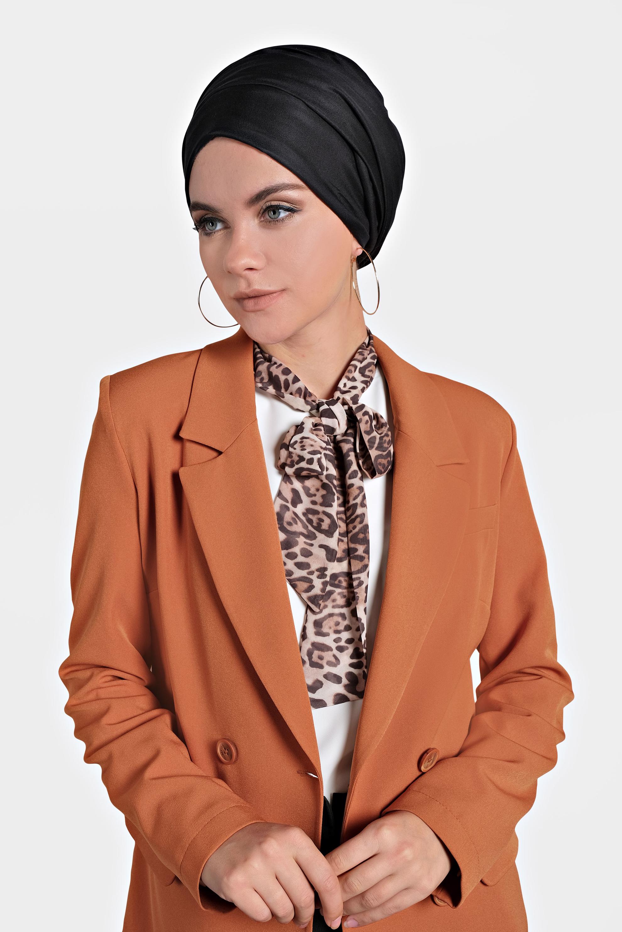 Tesettür giyim TURUNCU KRUVAZE YAKA KLASİK CEKET 40129