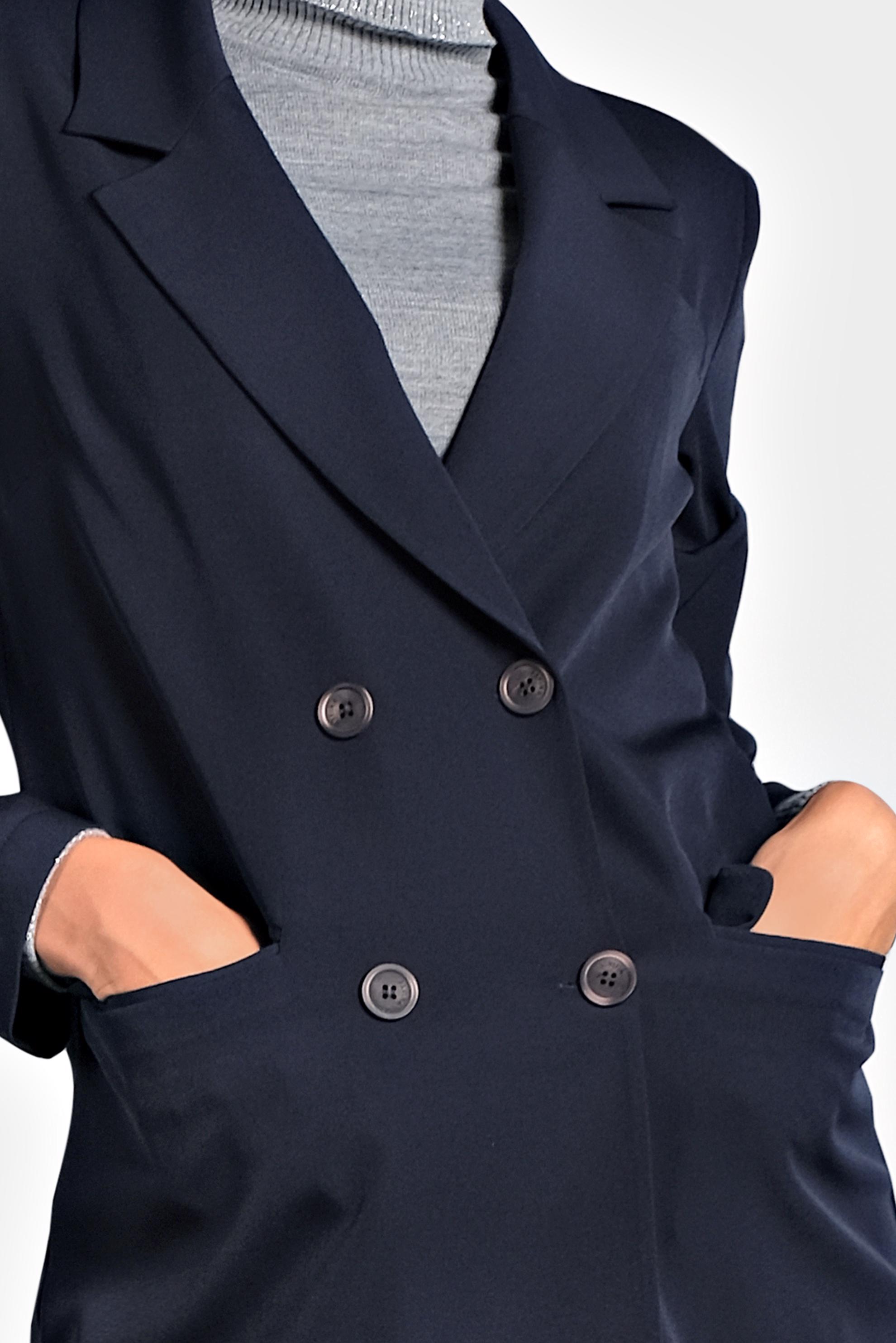 Tesettür giyim LACİVERT KRUVAZE YAKA KLASİK CEKET 40129