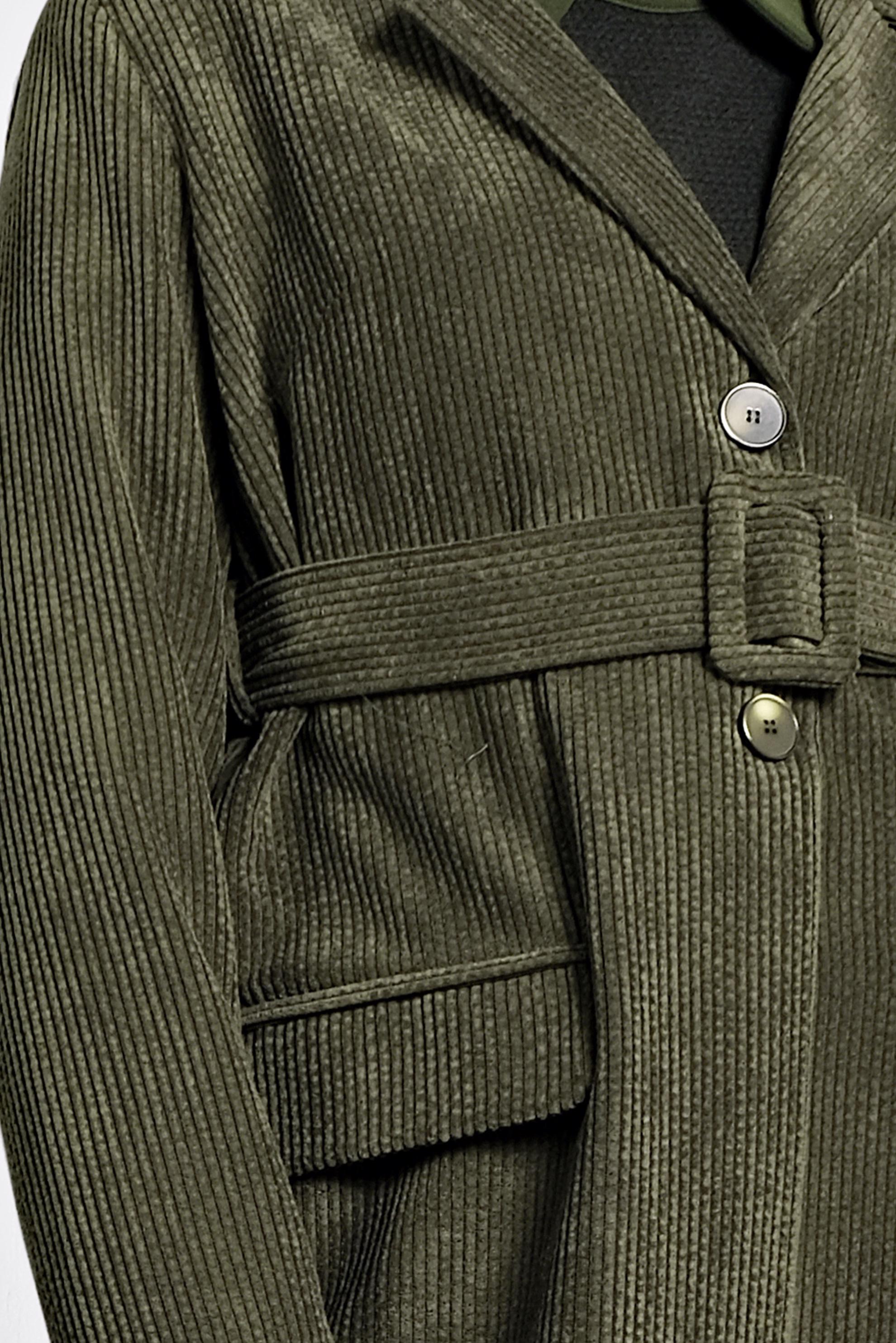 Tesettür giyim HAKİ KADİFE CEKET 40351