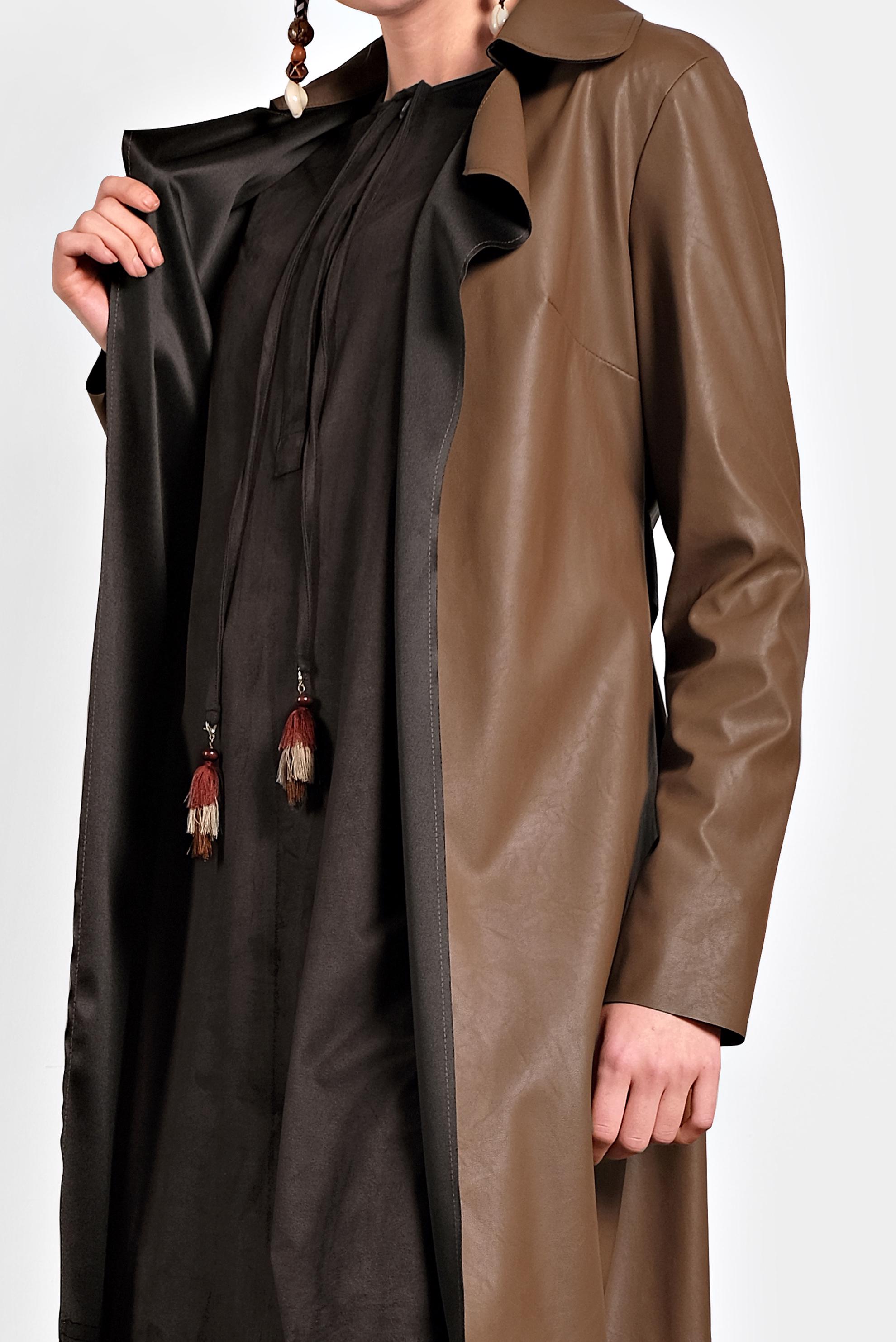 Hijab clothing TABA BELTED LEATHER JACKET 40395