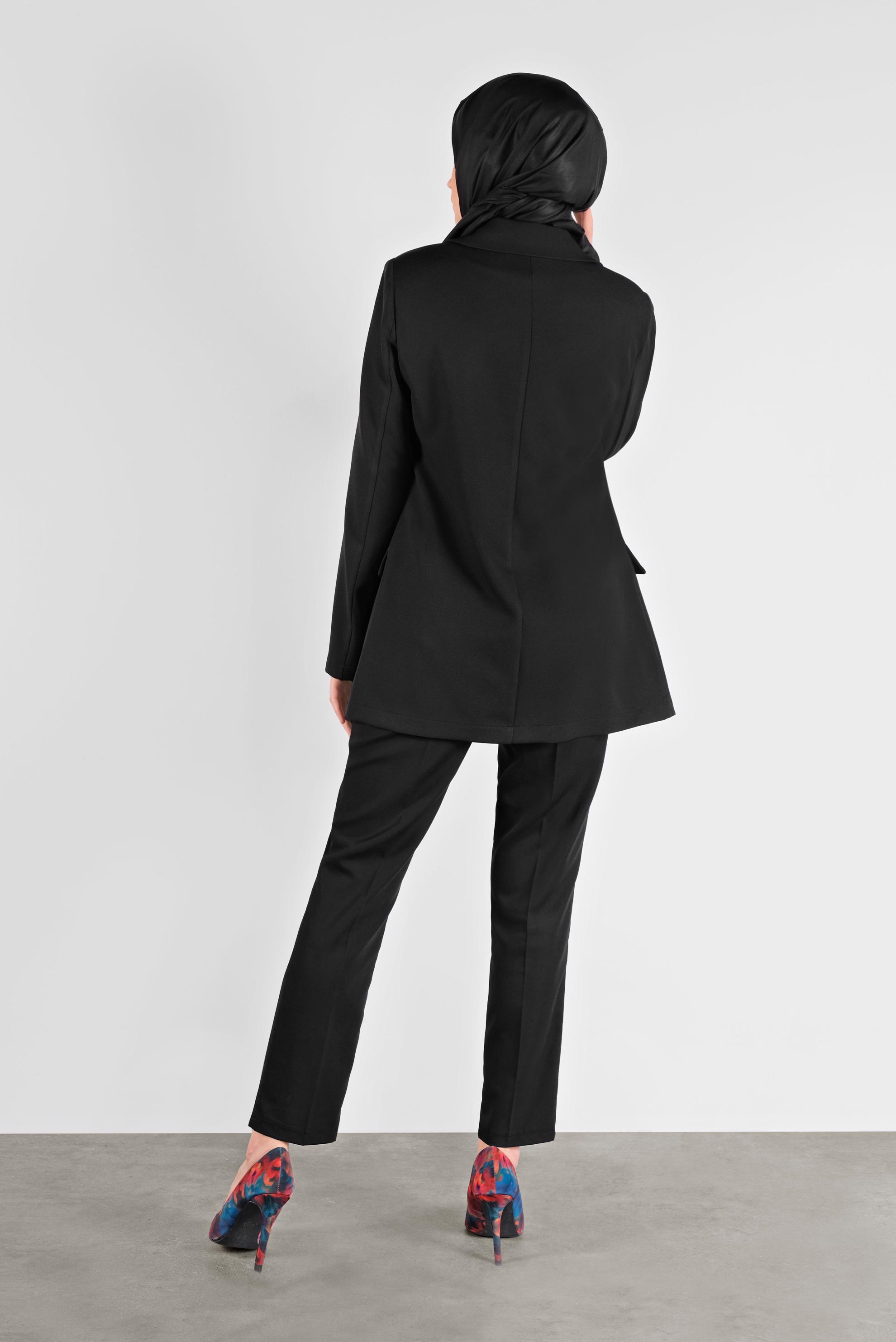 Hijab clothing BLACK BUTTONED CLASSIC JACKET 41195 