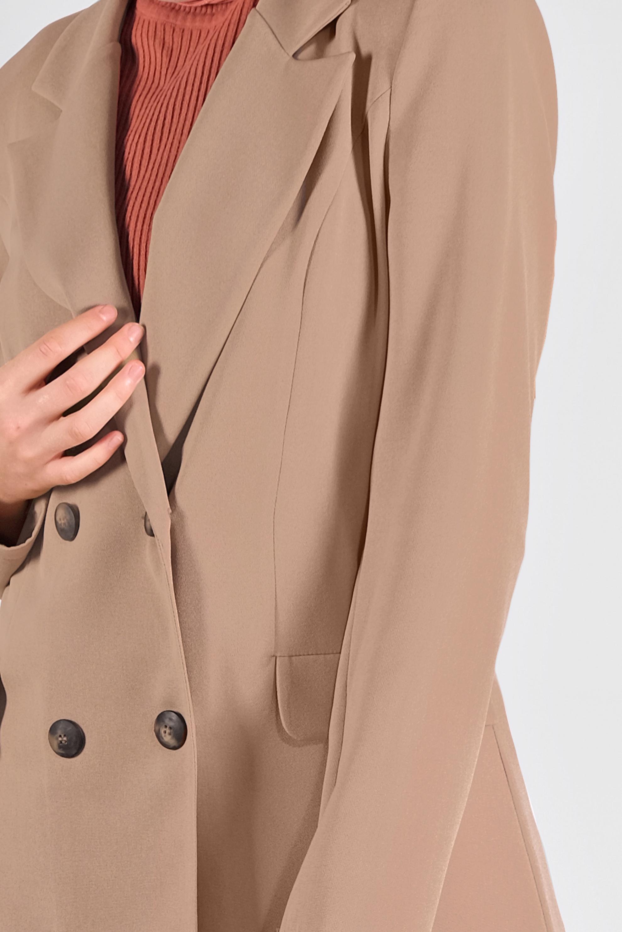 Hijab clothing BROWN BUTTONED CLASSIC JACKET 41195 