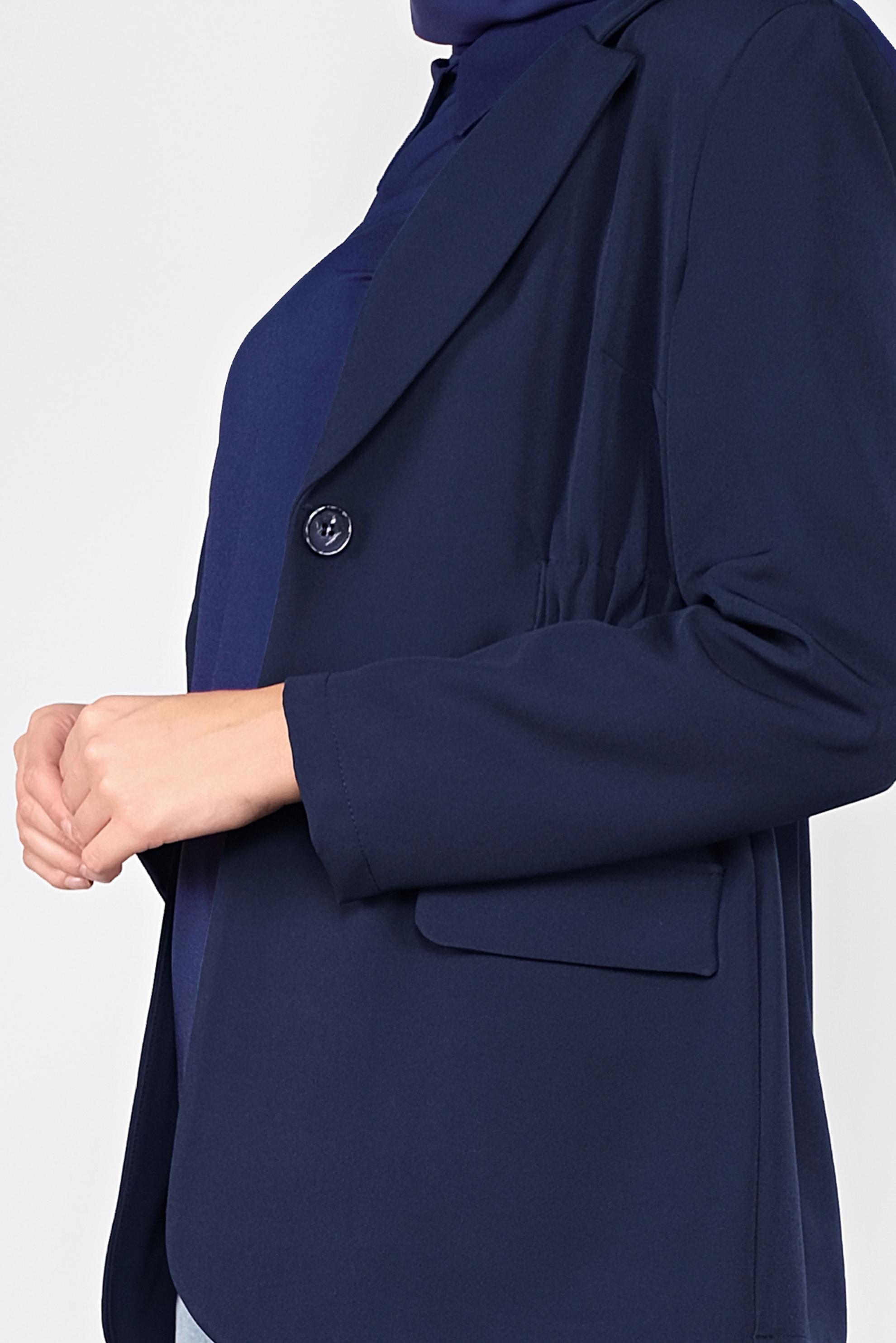 Hijab clothing NAVY BLUE ELASTIC-WAIST JACKET 41216