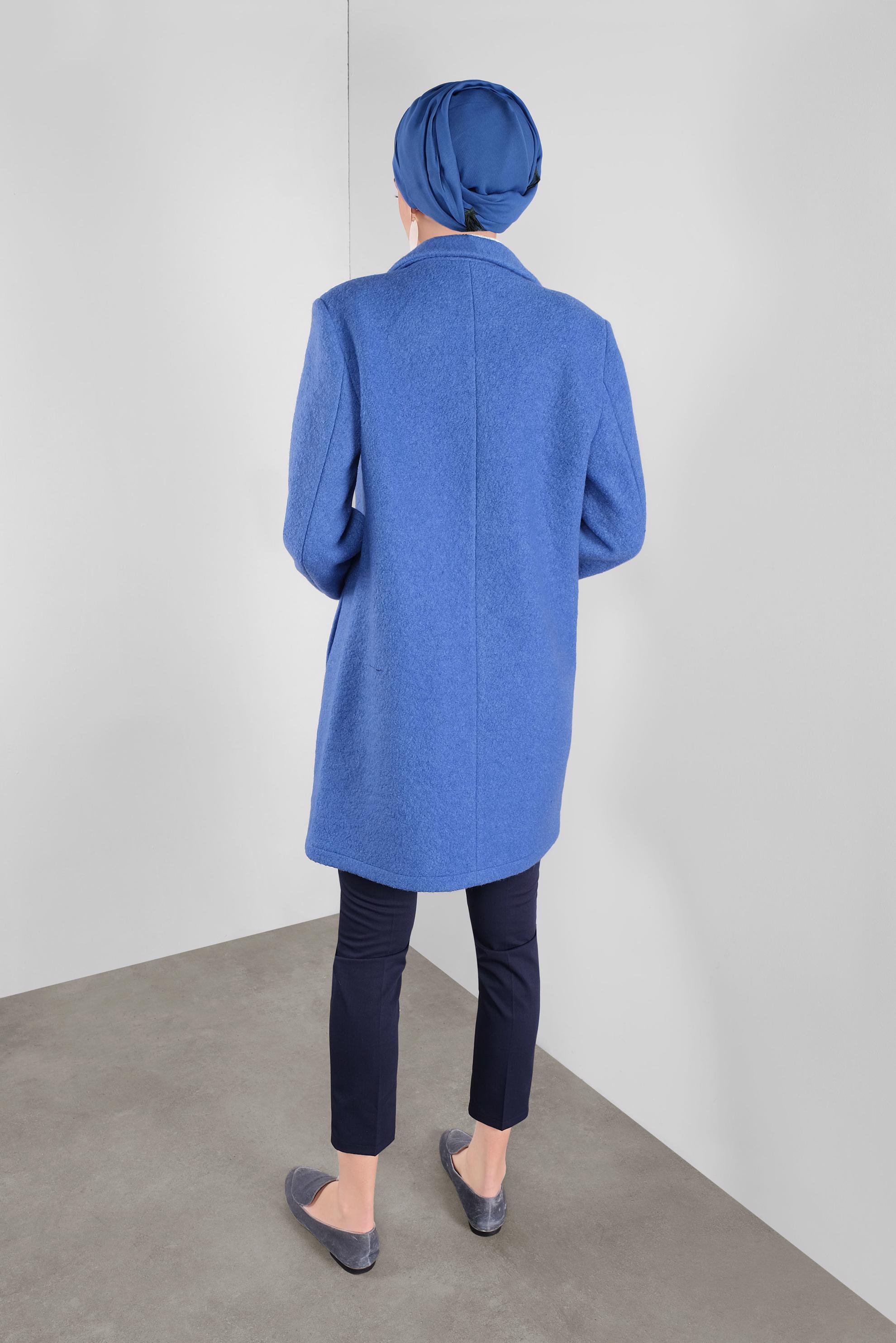 Tesettür giyim LACİVERT KLASİK YÜN CEKET 41248	