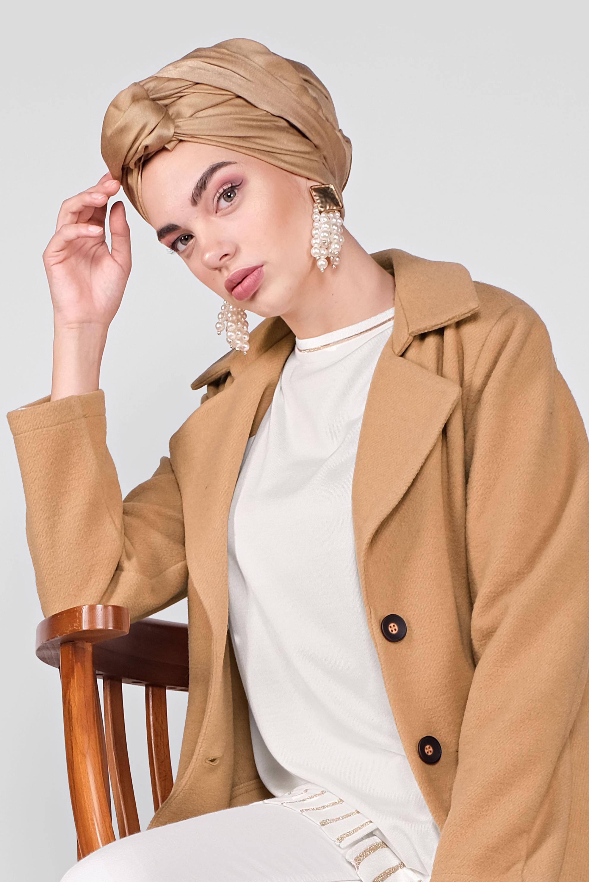 Hijab clothing BROWN BUTTONED JACKET 41250